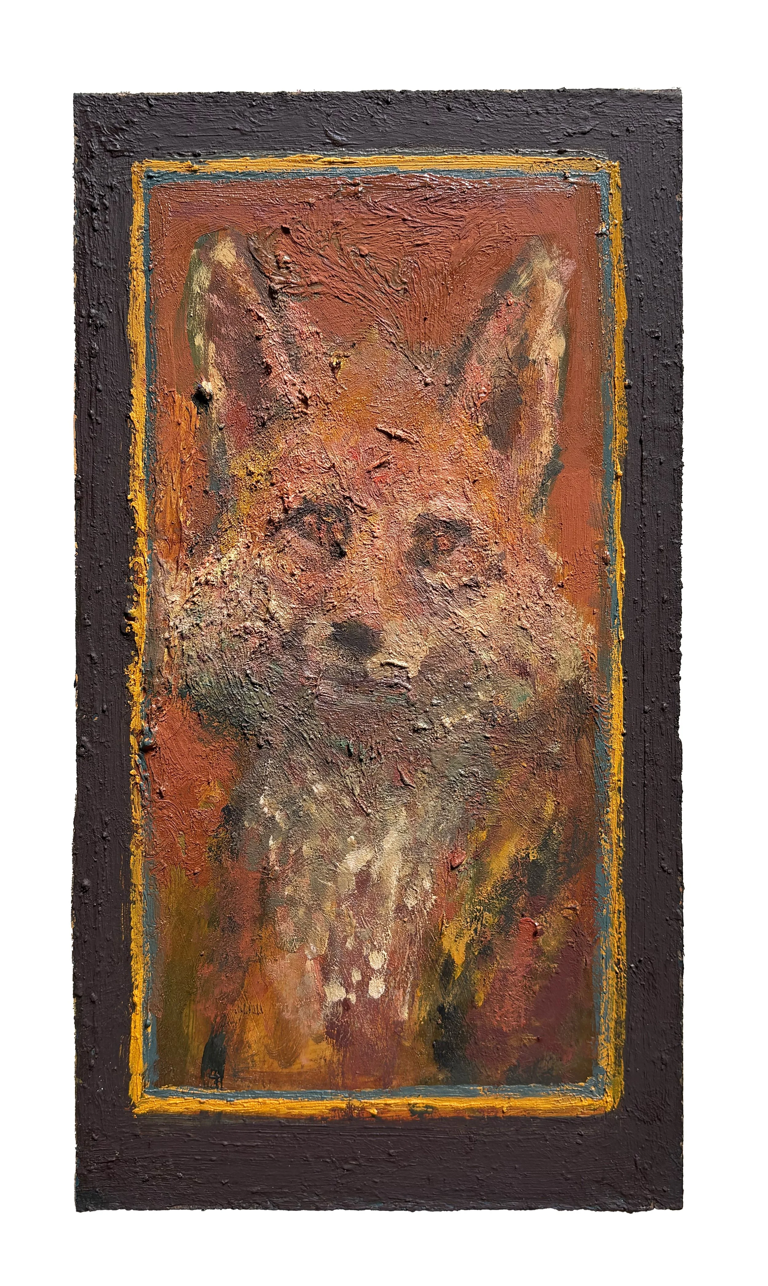 Fox Portrait, 10 1/2" x 5 5/8", oil on board, 2026