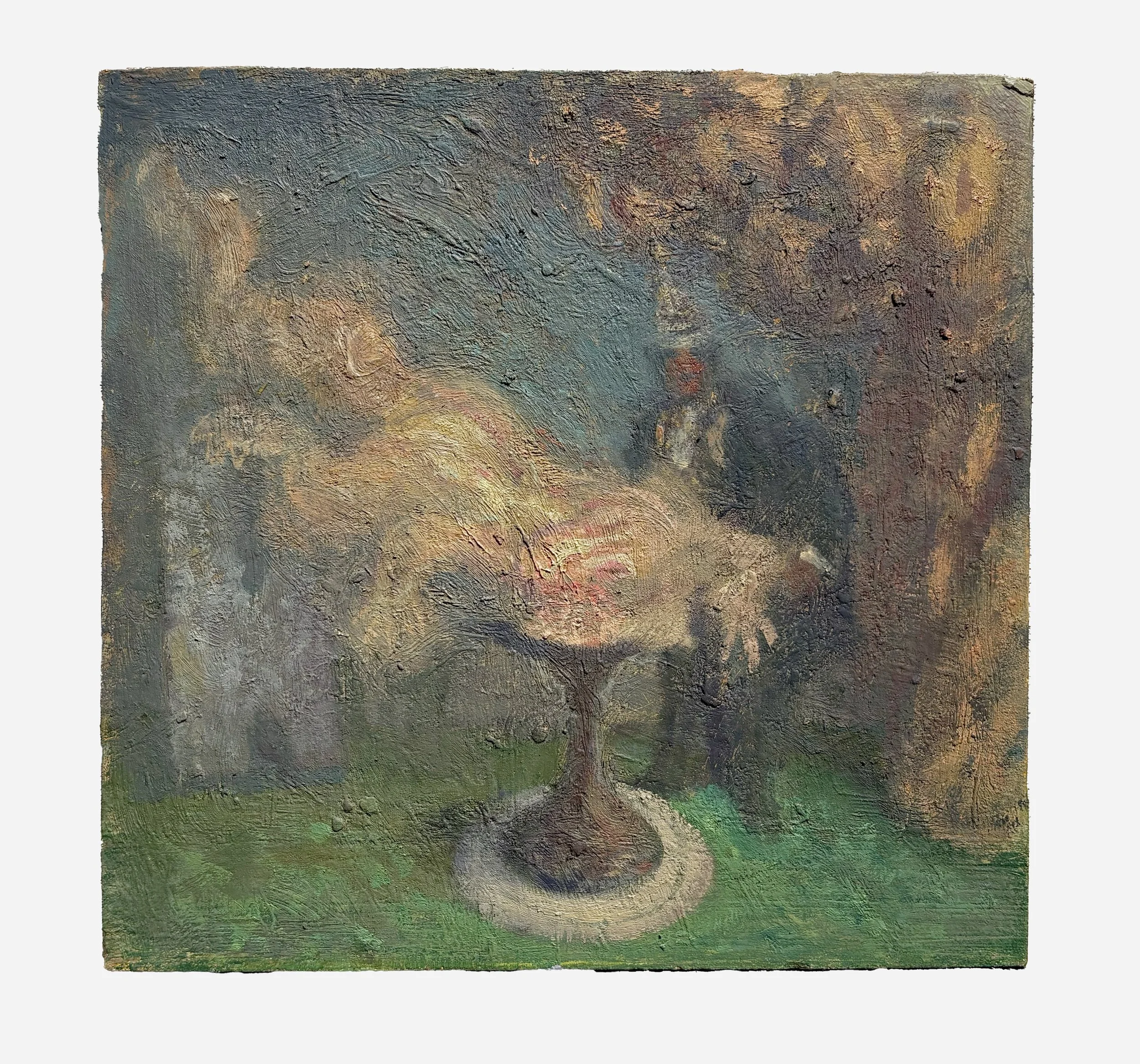 Salamander, 7 5/8" x 8", oil on board, 2026