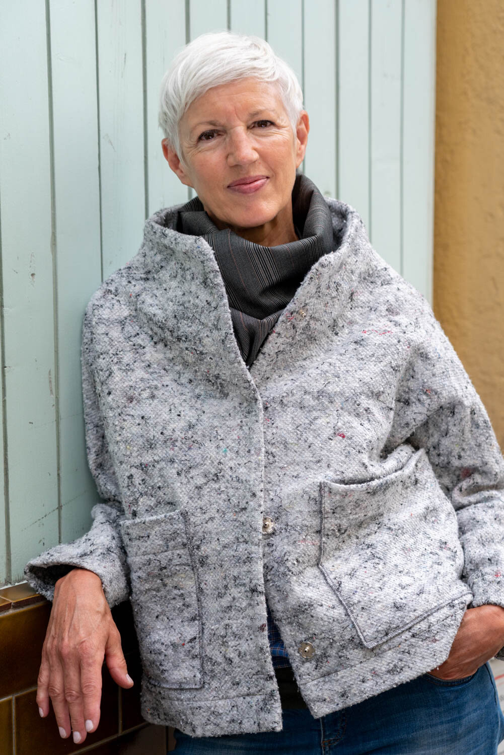 Jacke, Recyclingfasern, gefüttert, kurz