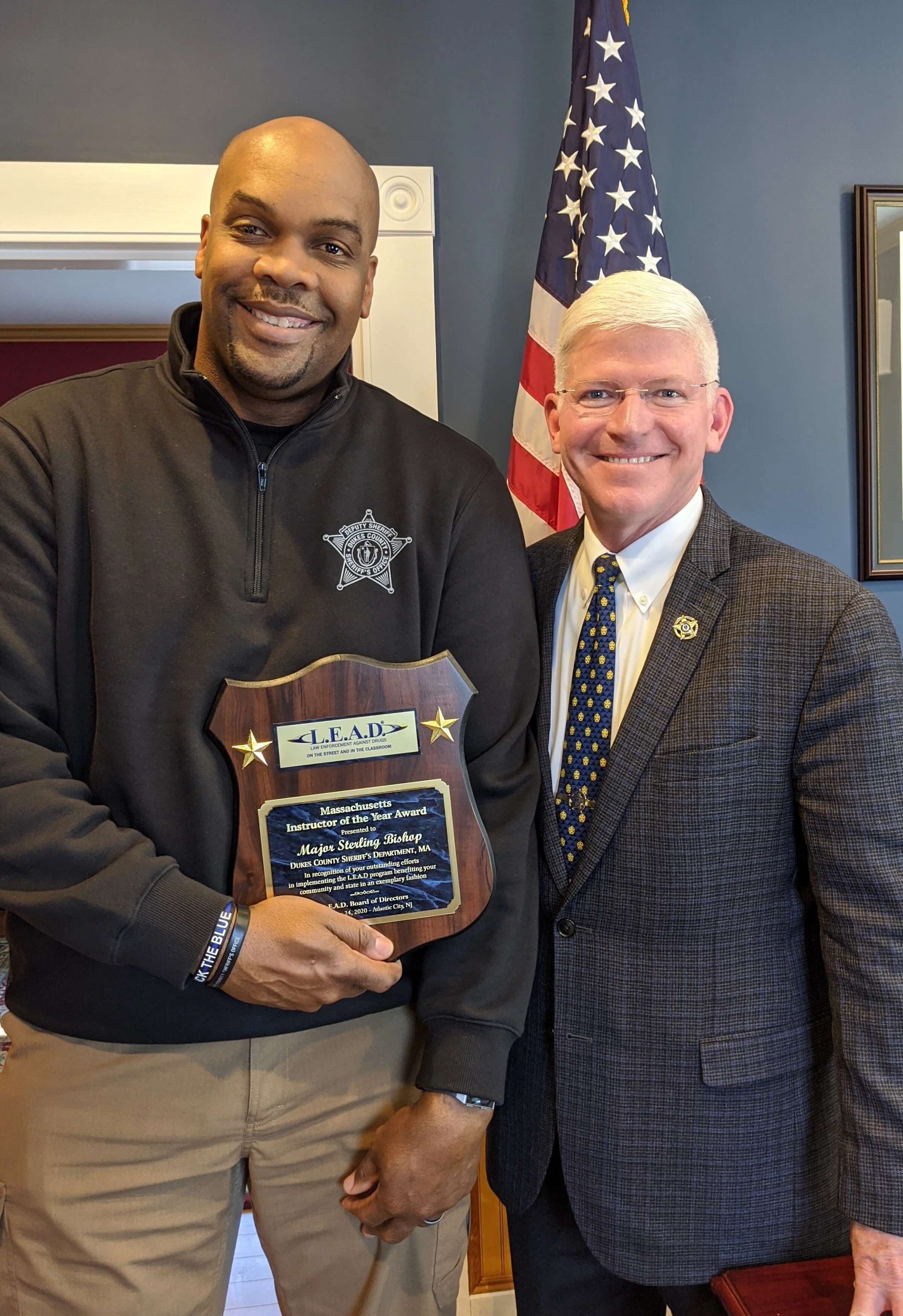 Dukes County Sheriff’s Office Major Bishop is MA LEAD Instructor of the Year
