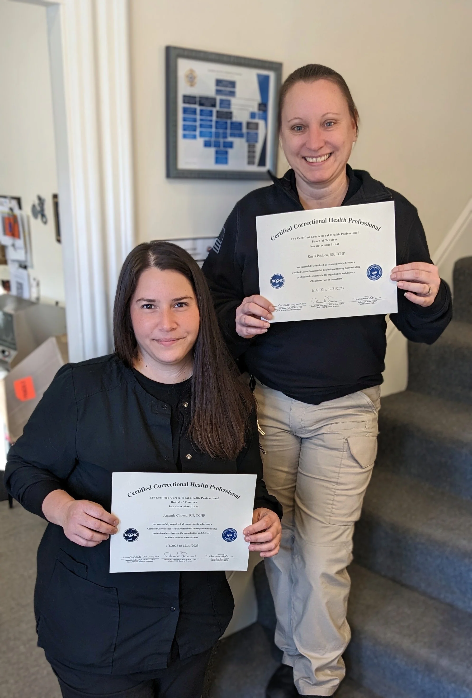 DCSO Health and Human Services Administrators Earn Correctional Health Certification