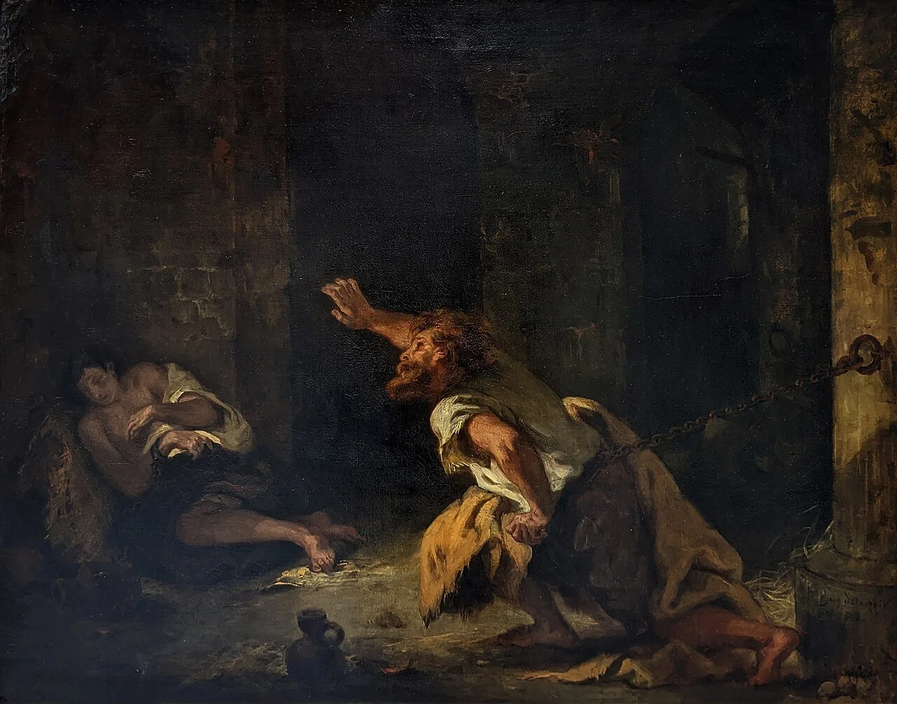The Prisoner of Chillon by Eugène Delacroix