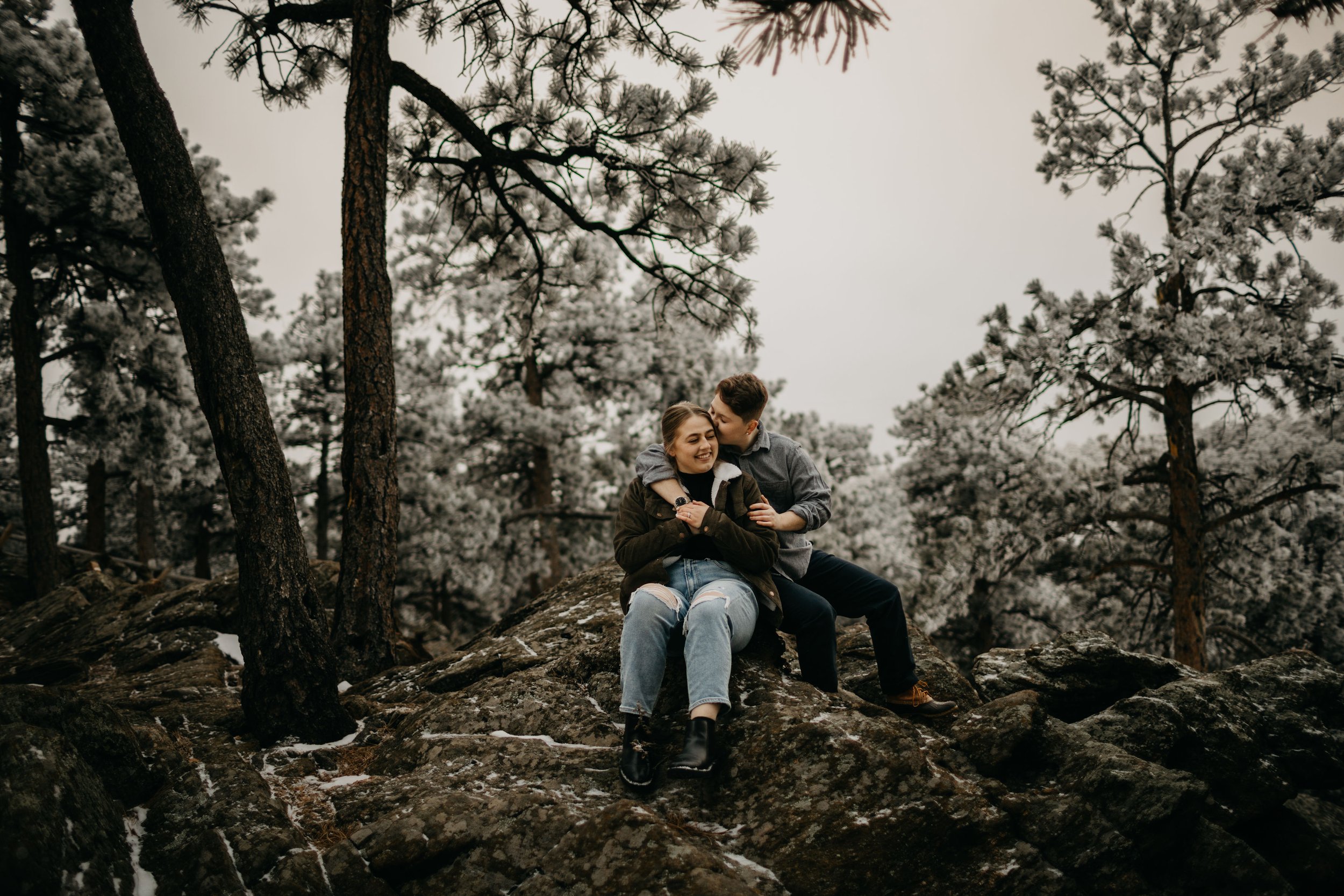 Lookout Mountain Park Surprise Proposal Golden Colorado Photos