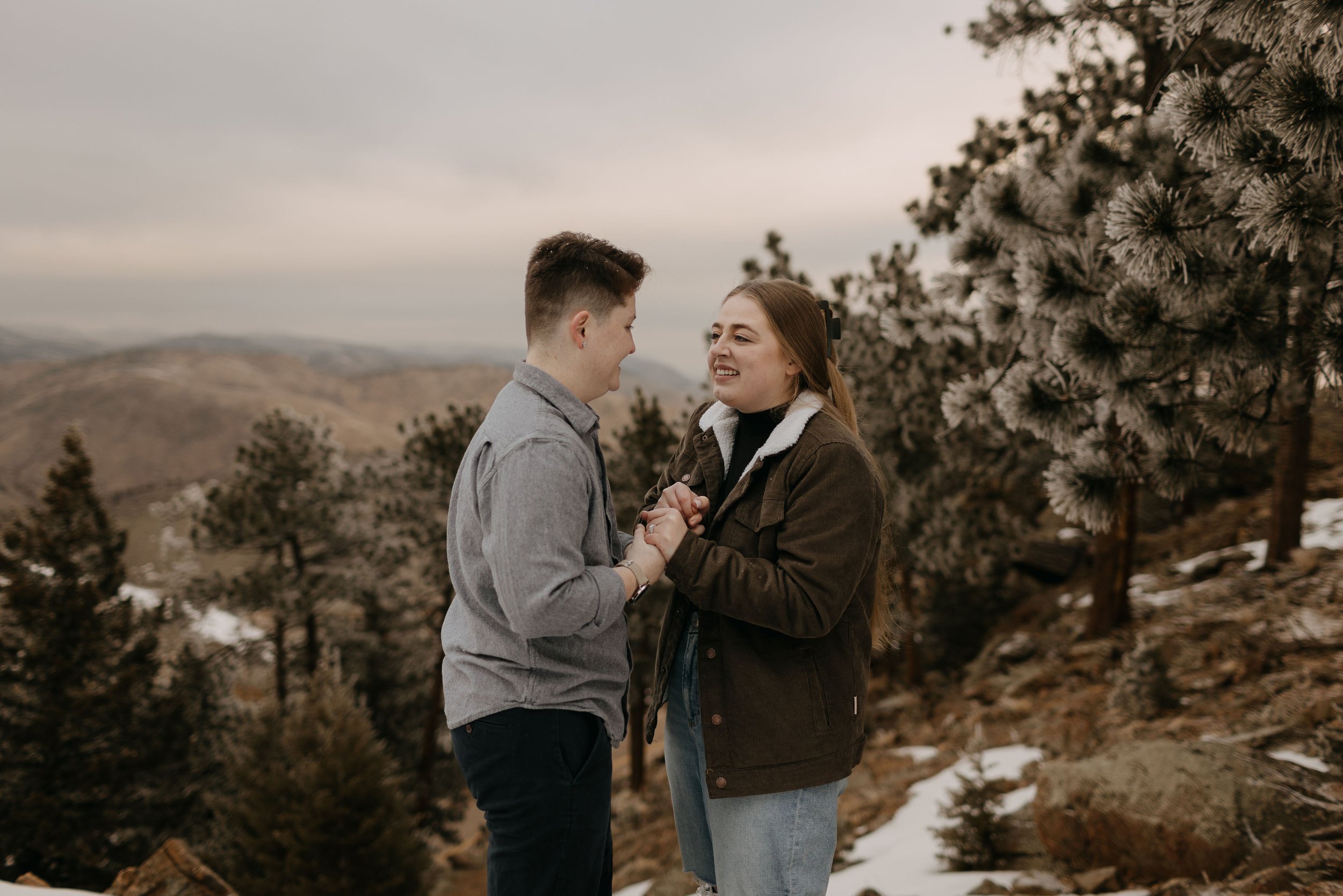 Lookout Mountain Park Surprise Proposal Golden Colorado Photos