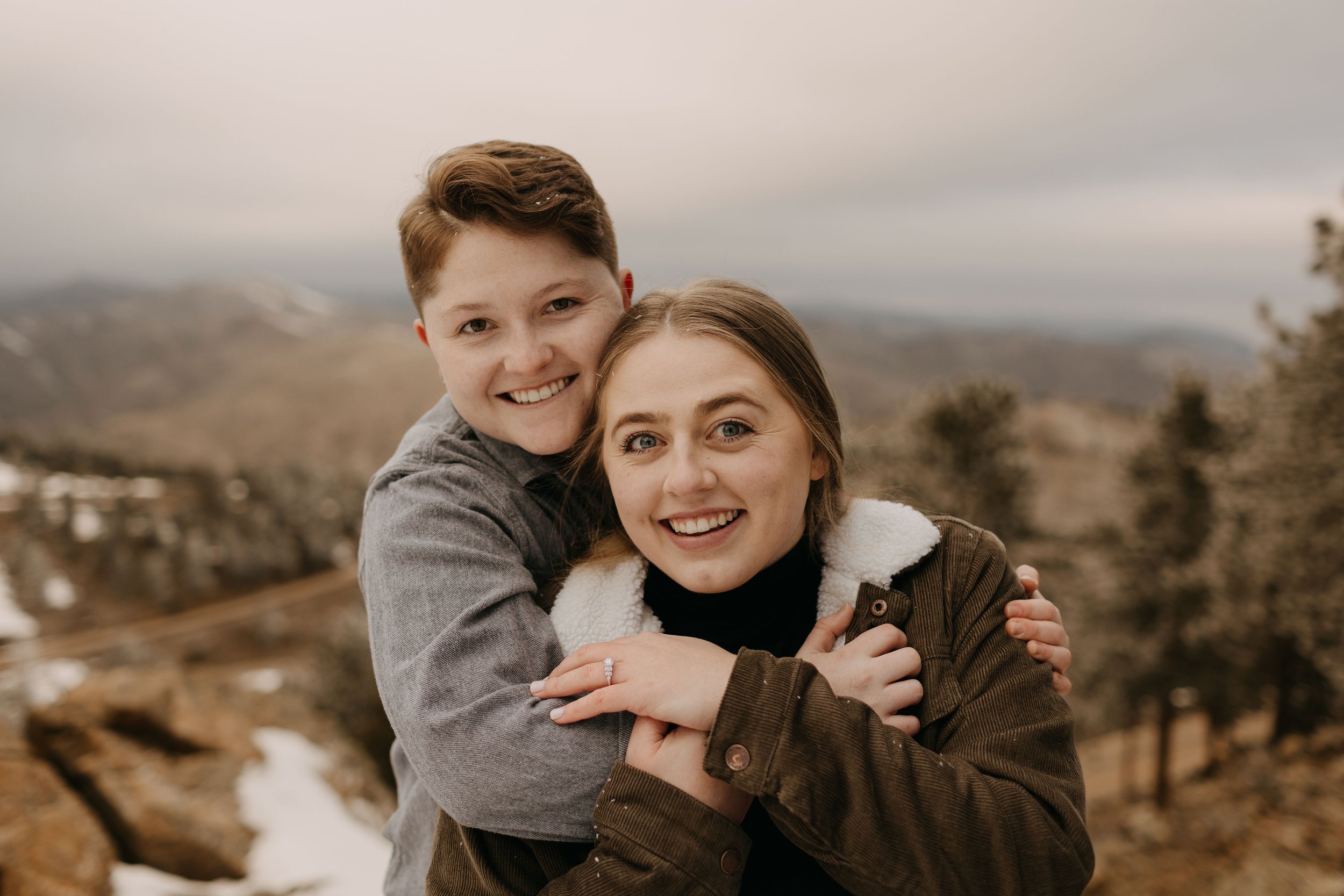 Lookout Mountain Park Surprise Proposal Golden Colorado Photos