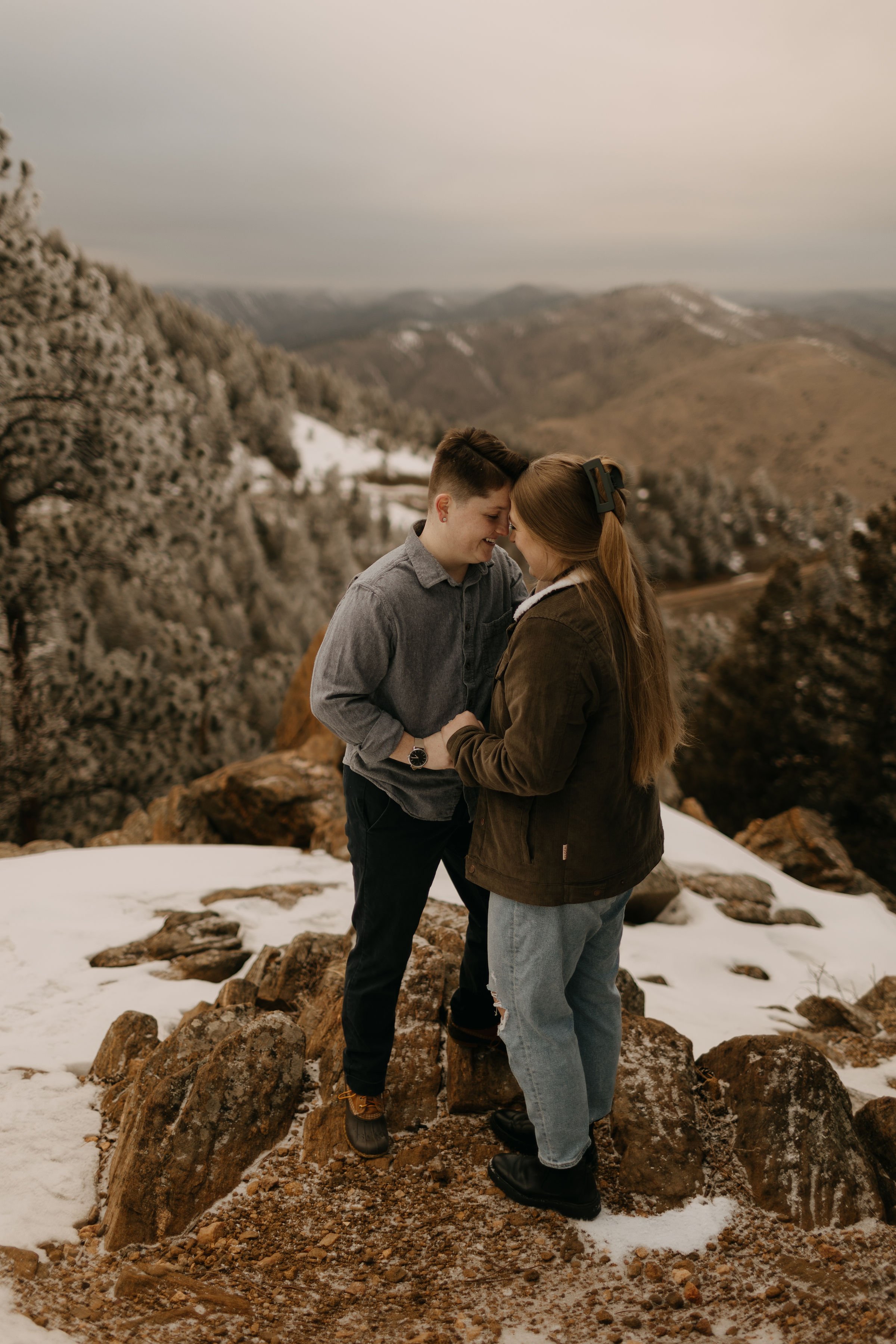 Lookout Mountain Park Surprise Proposal Golden Colorado Photos