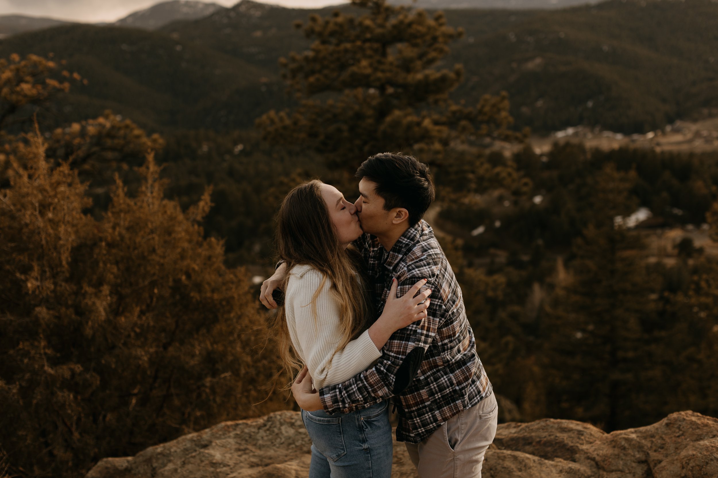 Surprise Proposal Photos Mount Falcon West Indian Hills, Colorado