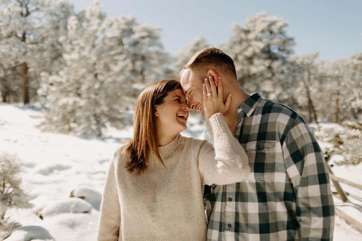 Nothing like a blanket of fresh snow for a winter surprise proposal! 💍❄️ I love snow filled days like today! Congratulations to Meredith and Josiah! Scroll to the end to see the actual proposal!