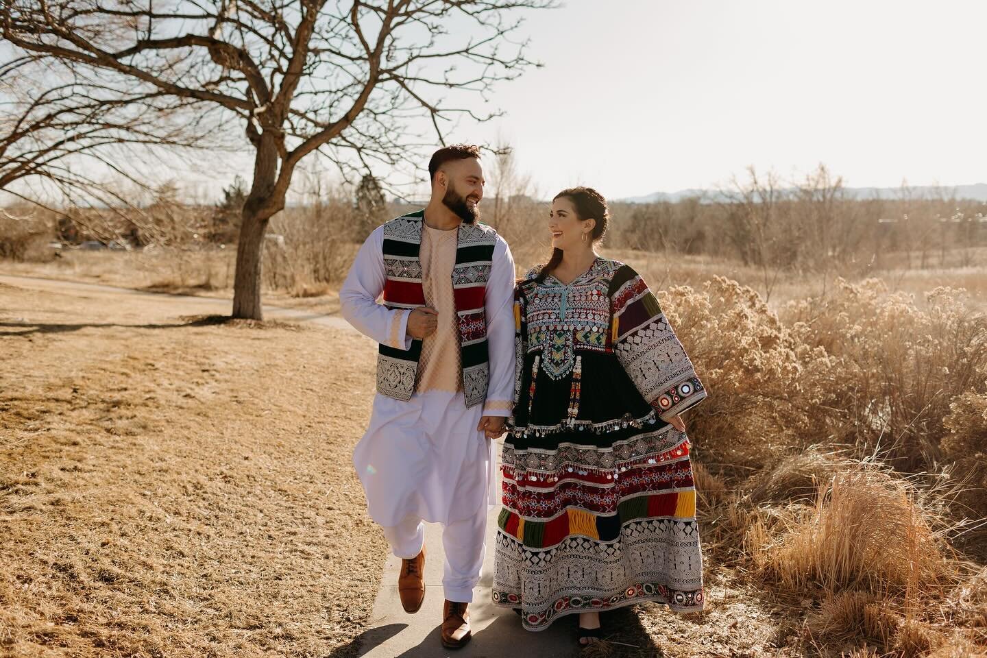 Got to do some couples portraits of Liliana and Hamad before their Henna Party! Photographing colorful outfits  is literally one of my favorite things ever! 🖤 Sending these two well wishes for a great wedding next weekend!