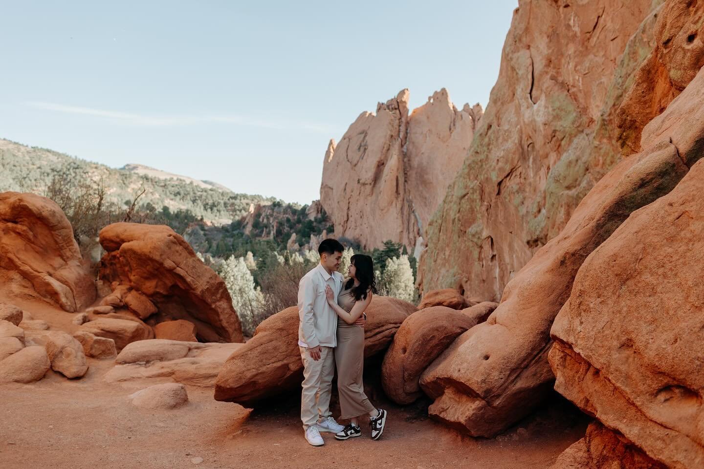 Garden of the Gods is one of my favorite places to shoot in Colorado. I feel so at home and inspired when I am amongst all the red rocks. Photographing Aaron and Tina today was so special. They recently got engaged and were very eager to celebrate th