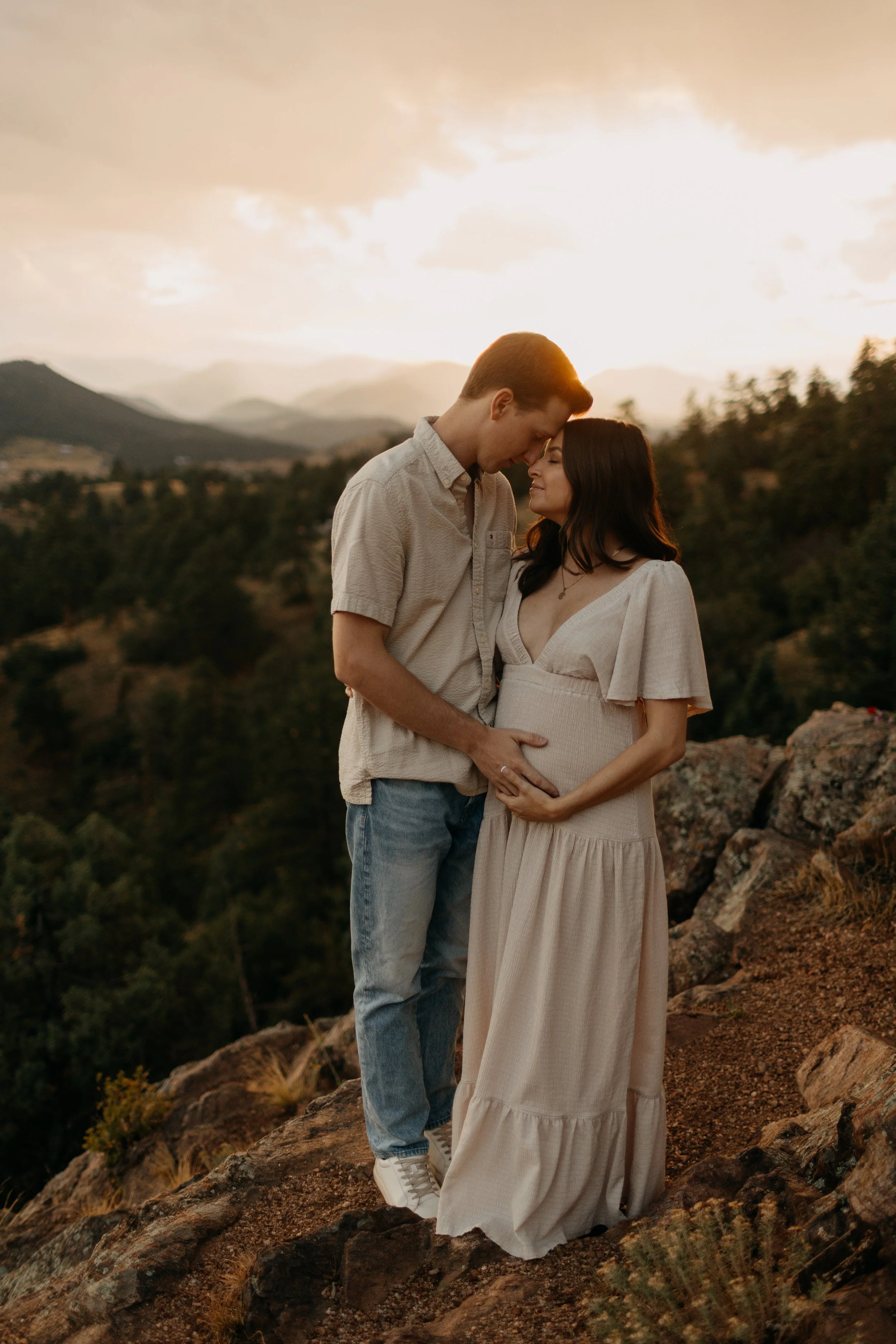 Couples maternity photos at Mt. Falcon