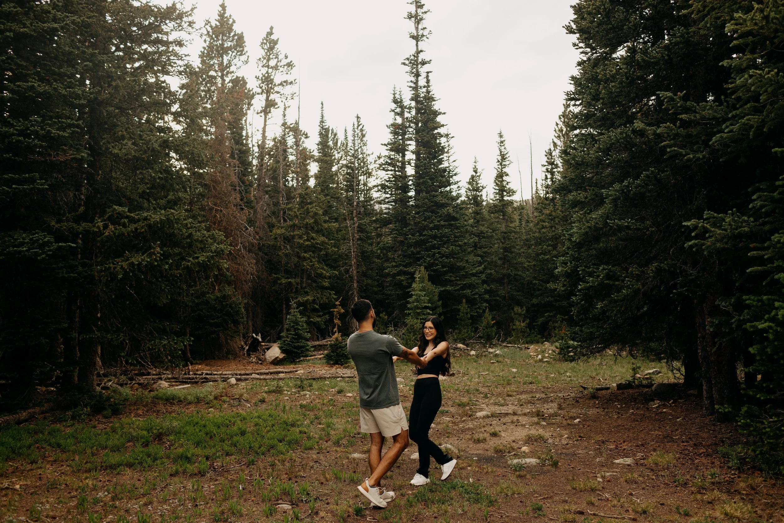 Summertime surprise proposal photos at Brainard Lake