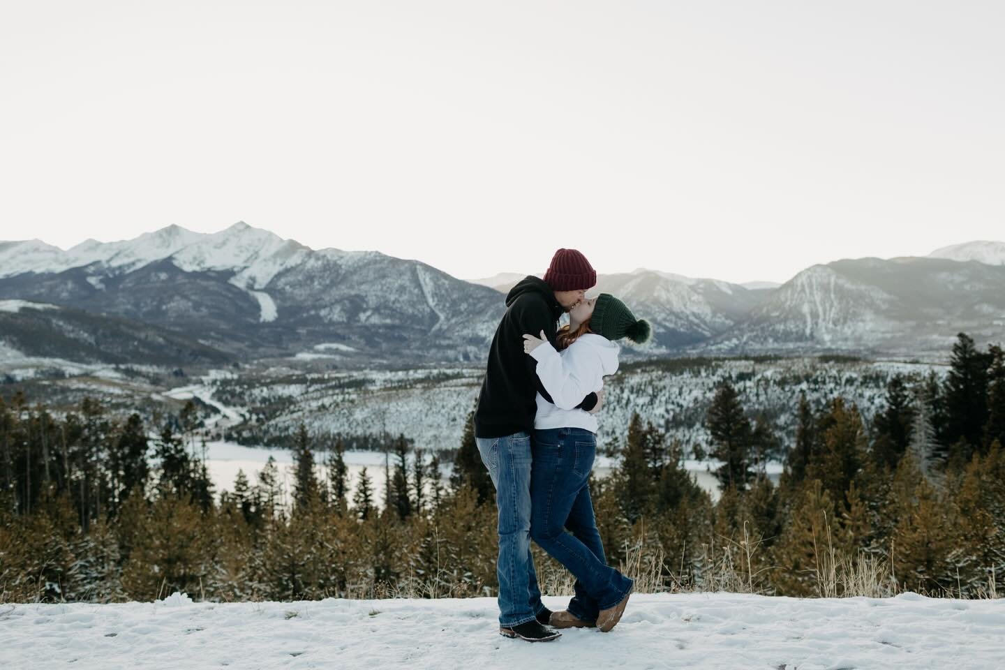 So glad we were able to catch some snow for Kyri and Dakota&rsquo;s engagement photos at Sapphire Point! Loved this winter engagement session! 💍❄️