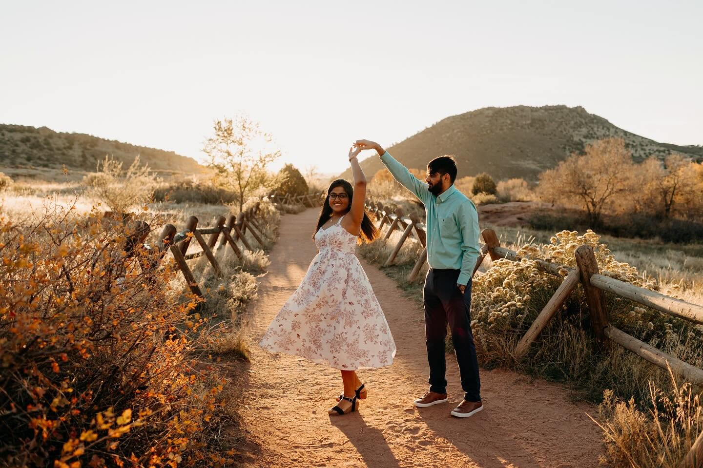 A beautiful sunrise surprise proposal in Morrison, Colorado. Congratulations Janmesh and Nehali! 💍