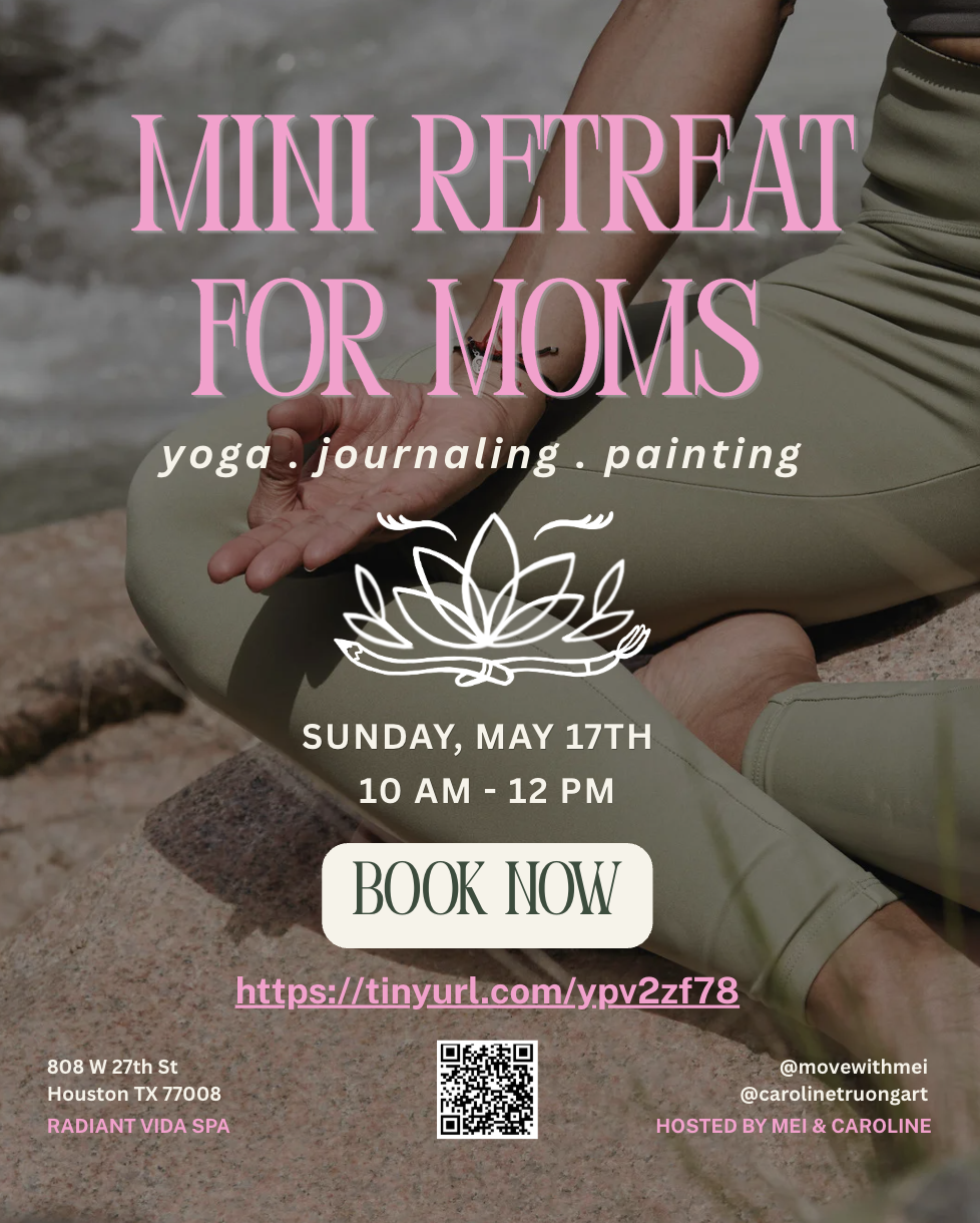 Mini retreat for moms. Moms yoga and art workshop.