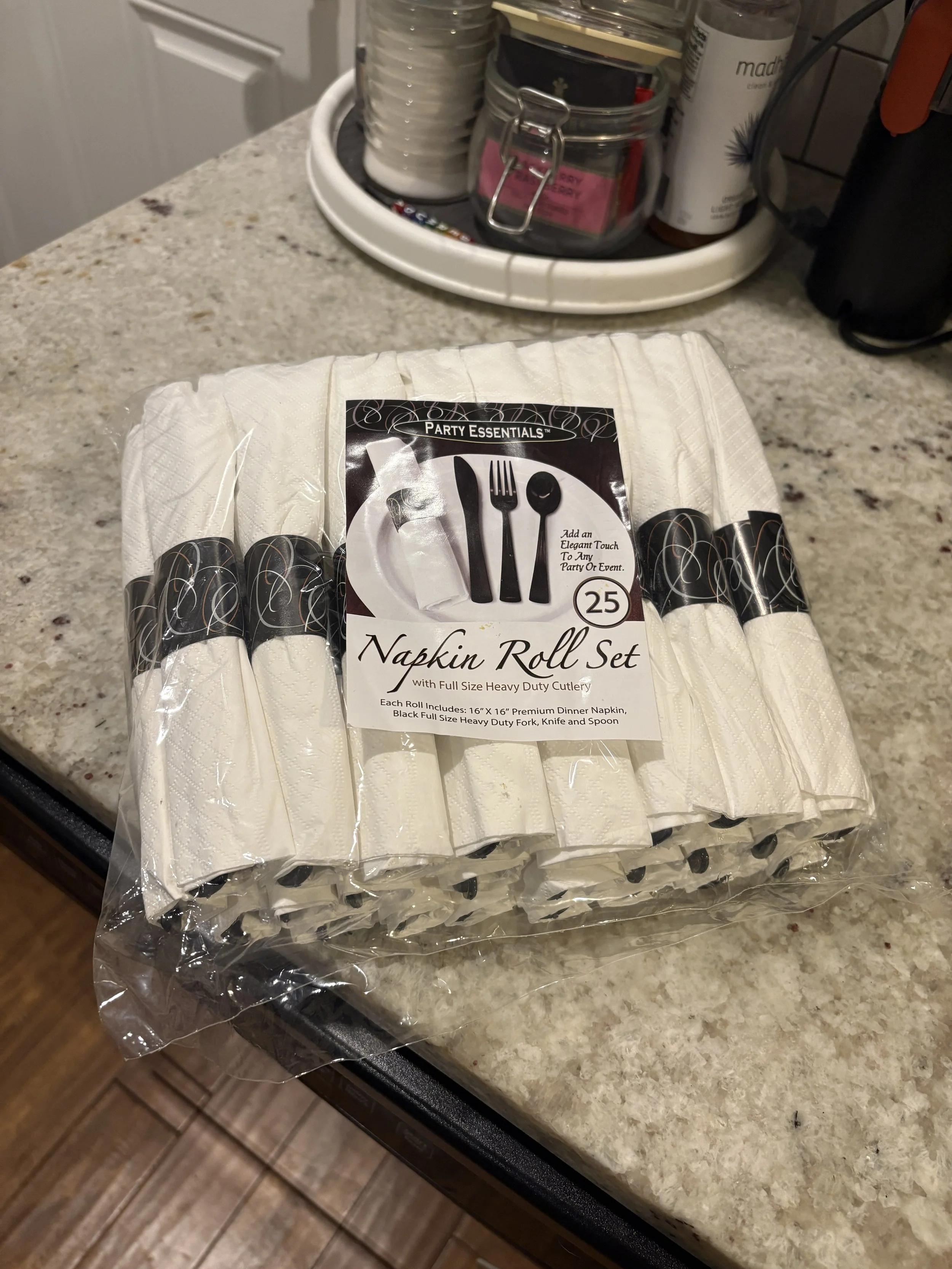 Rolled Plastic Utensil Set (25pc)
