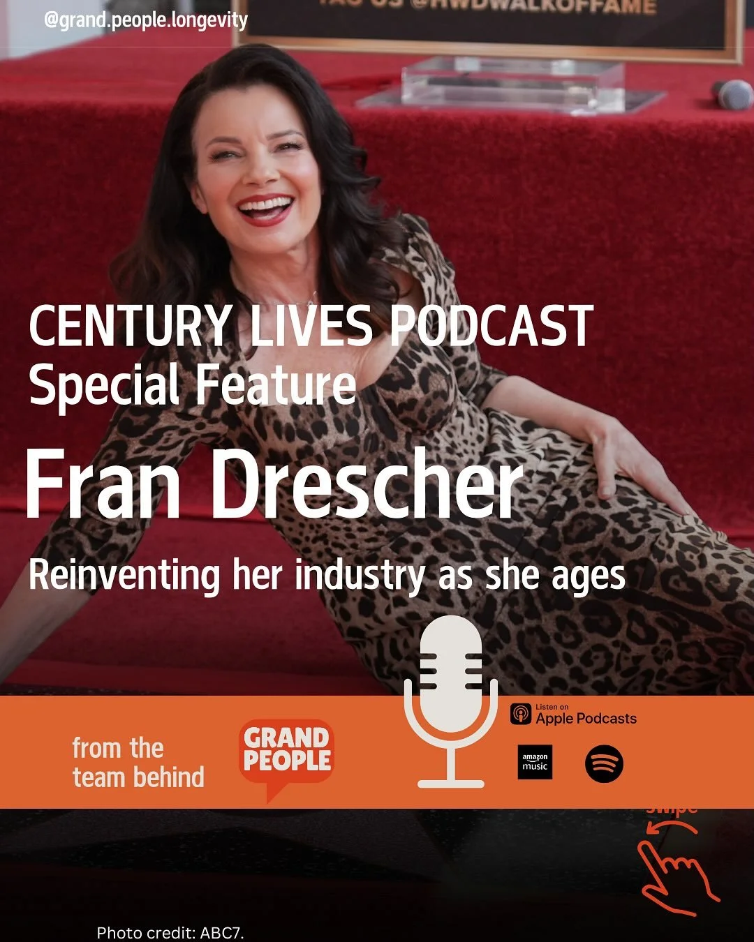 Fran Drescher has just received her star on the Hollywood Walk of Fame! 

Even after a wildly successful career, Fran still has much more to give. Hear what she has to say on work, and staying active as you age&hellip; 🗣️💭🤔