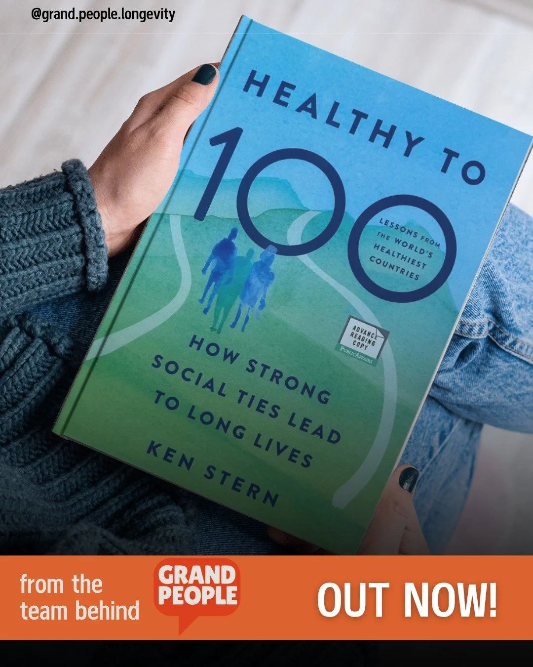 From the team that brought you GrandPeople... &quot;Healthy to 100: How Strong Social Ties Lead to Long Lives,&quot; is out now!

Weaving in surprising, colorful stories from around the world, author Ken Stern shows that the key to healthy longevity 