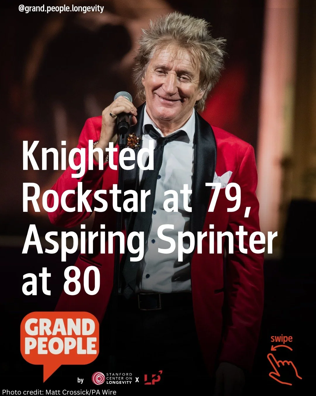Enjoy this #Repost about Sir Rod Stewart's latest venture: sprinting!

#GrandPeople #AgingWithPurpose #SirRodStewart #RodStewart #AgingWithPassion