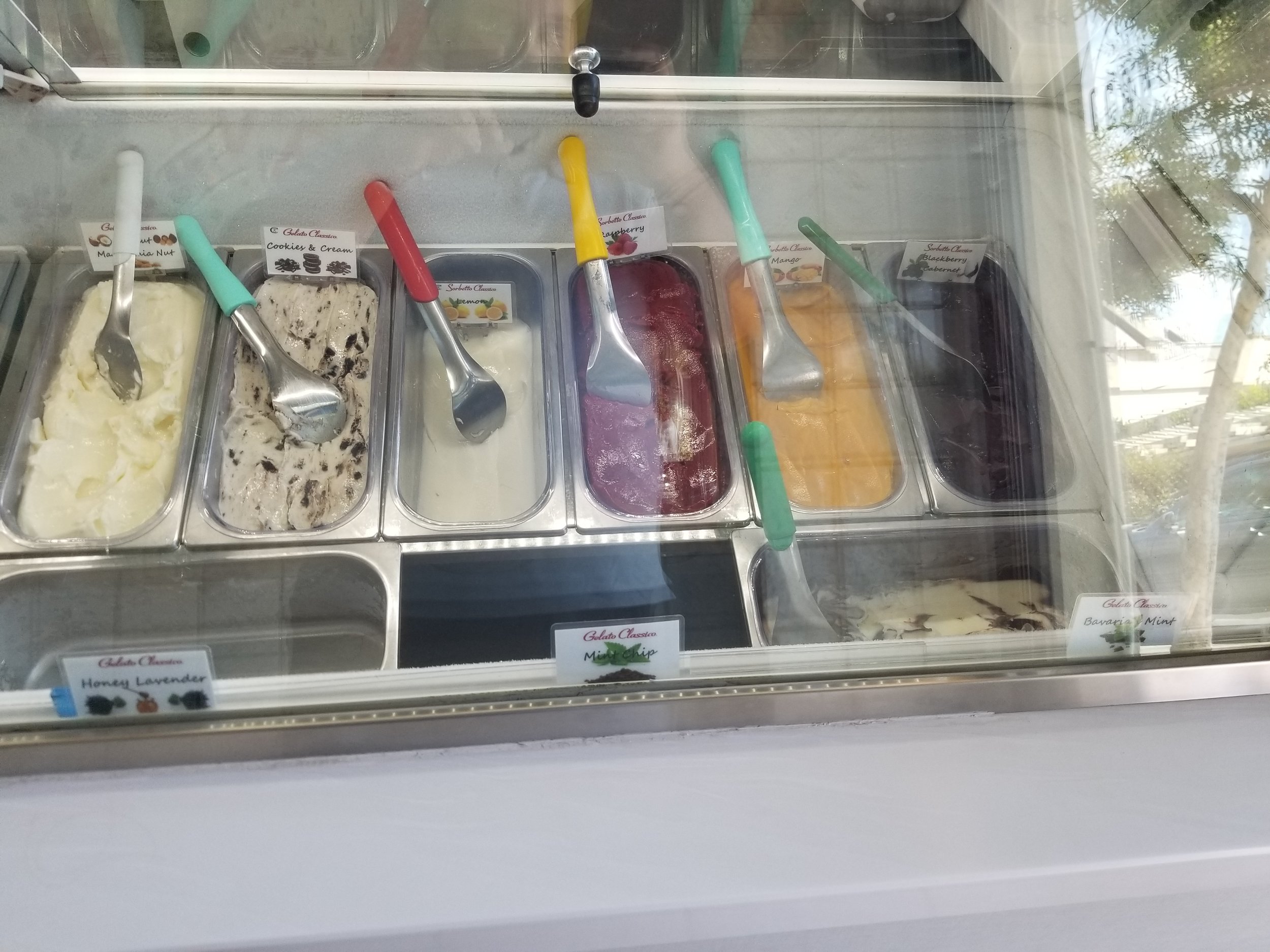 Trays of gelato