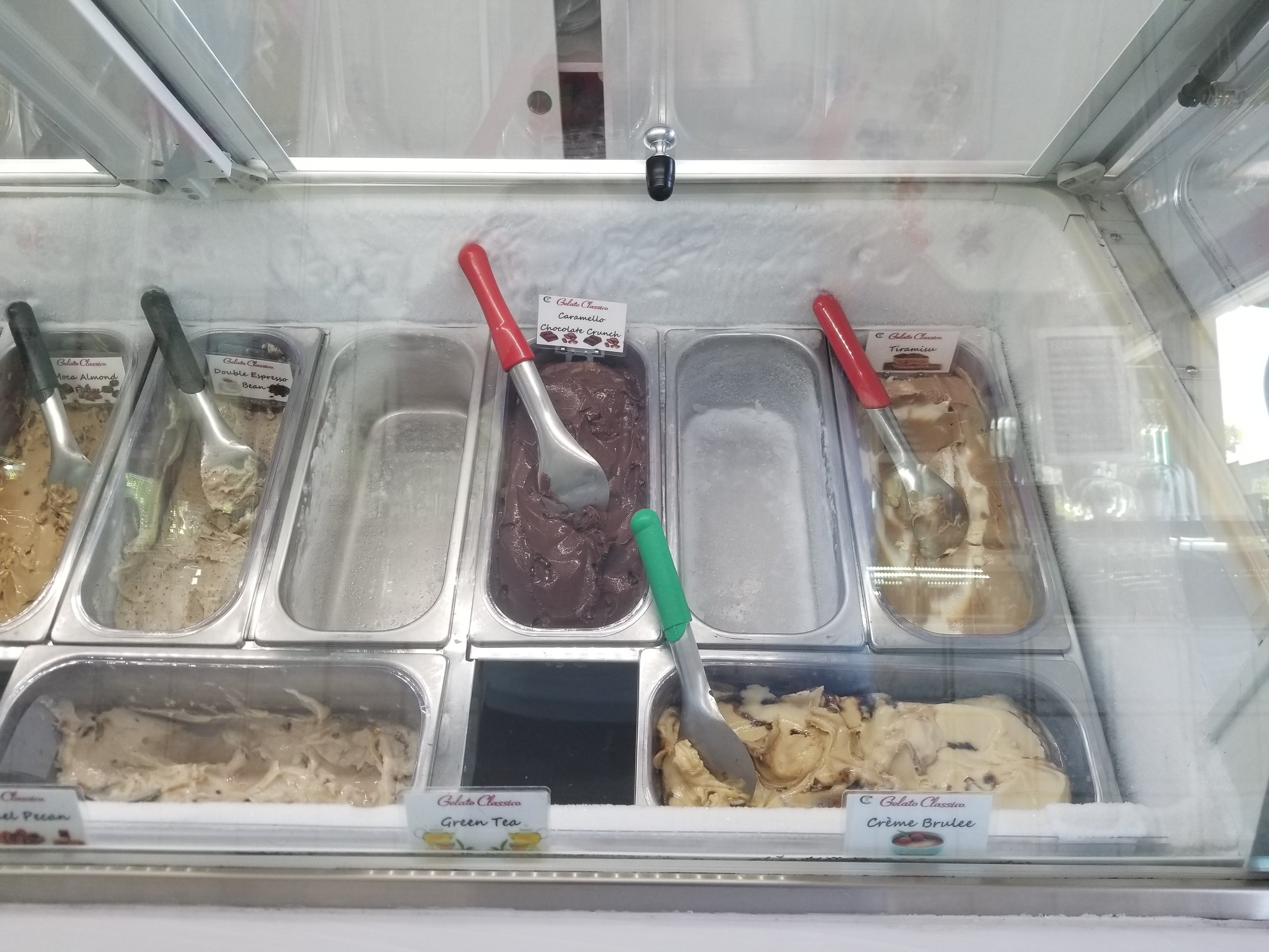 Trays of gelato waiting to be enjoyed