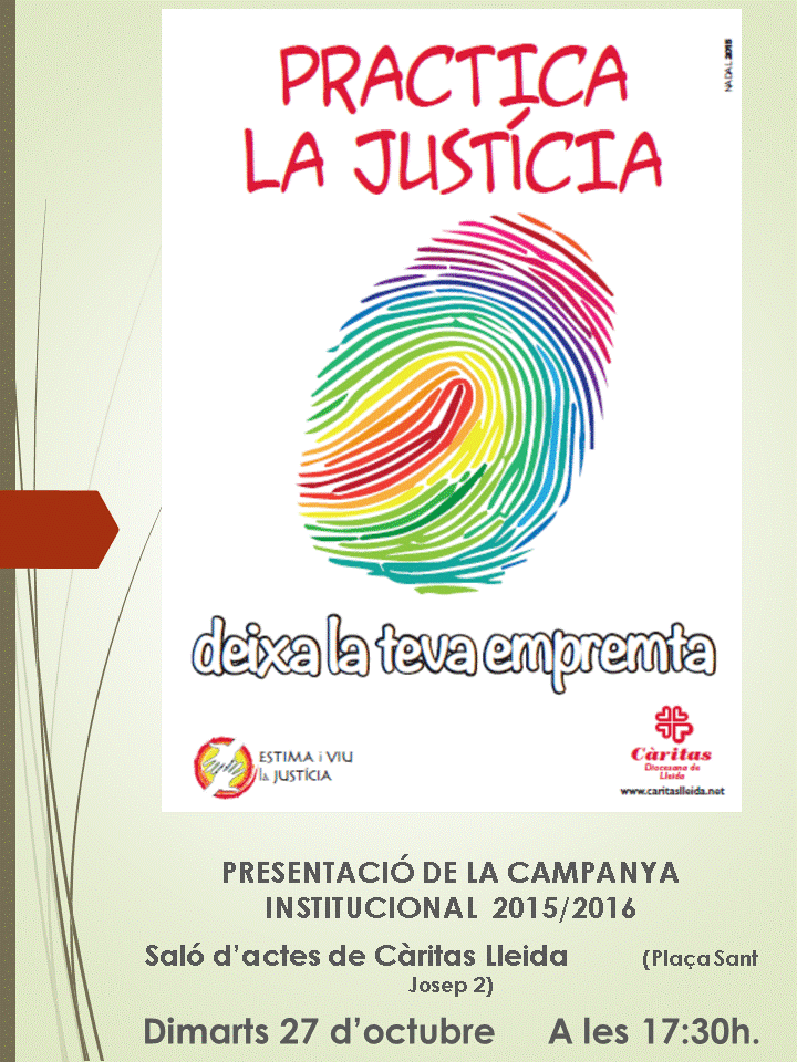 PRACTICA LA JUSTÍCIA: DEIXA LA TEVA EMPREMTA