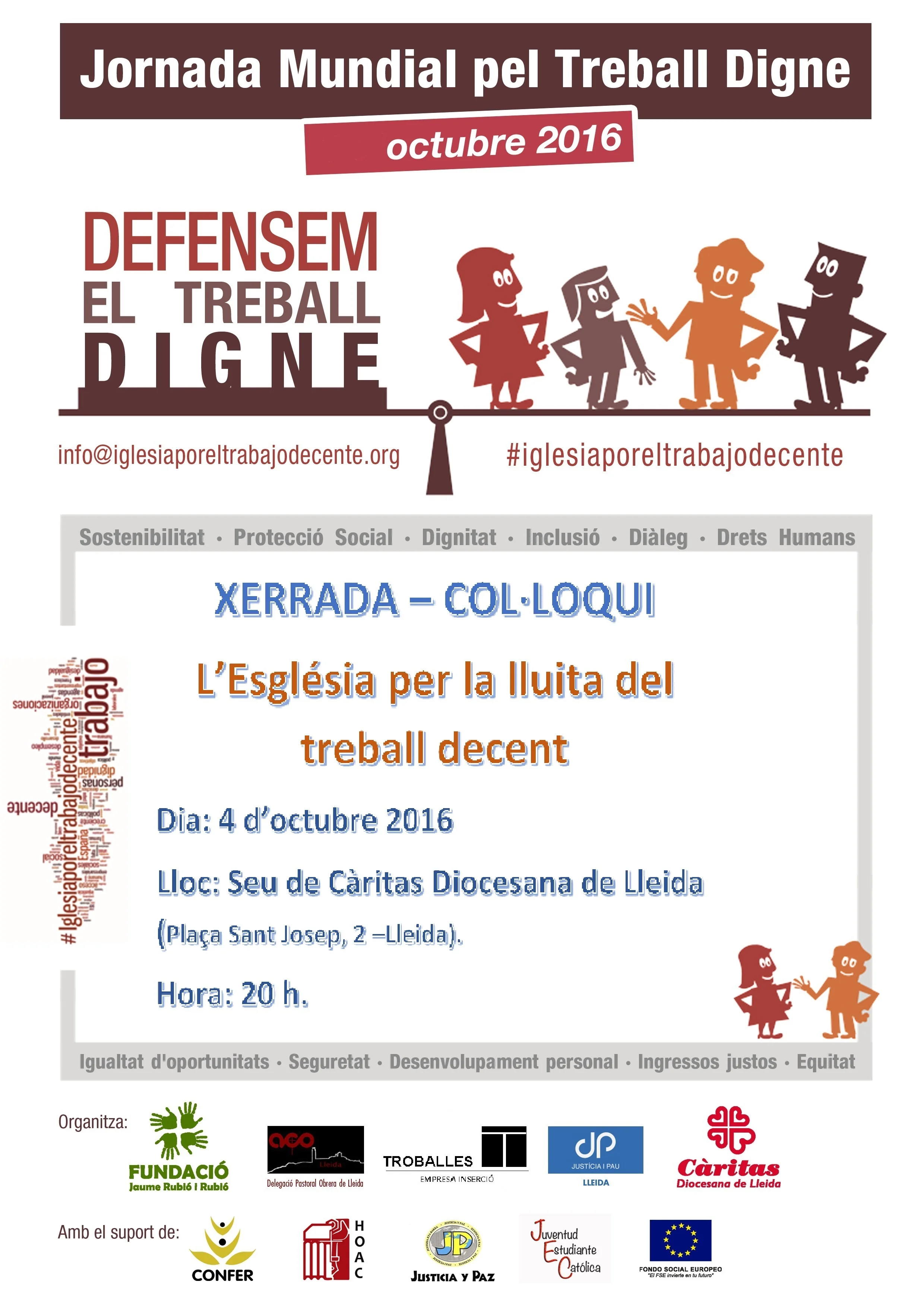 XERRADA – COL·LOQUI: L’ESGLÉSIA PER LA LLUITA DEL TREBALL DECENT