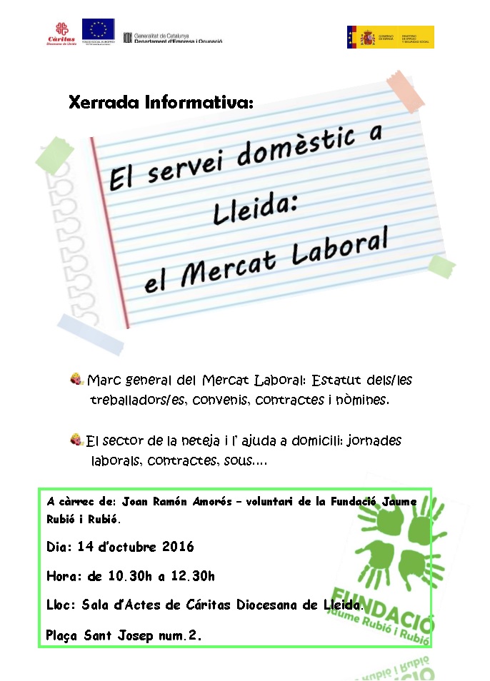 XERRADA “MERCAT LABORAL I SERVEI DOMÈSTIC A  LLEIDA”.
