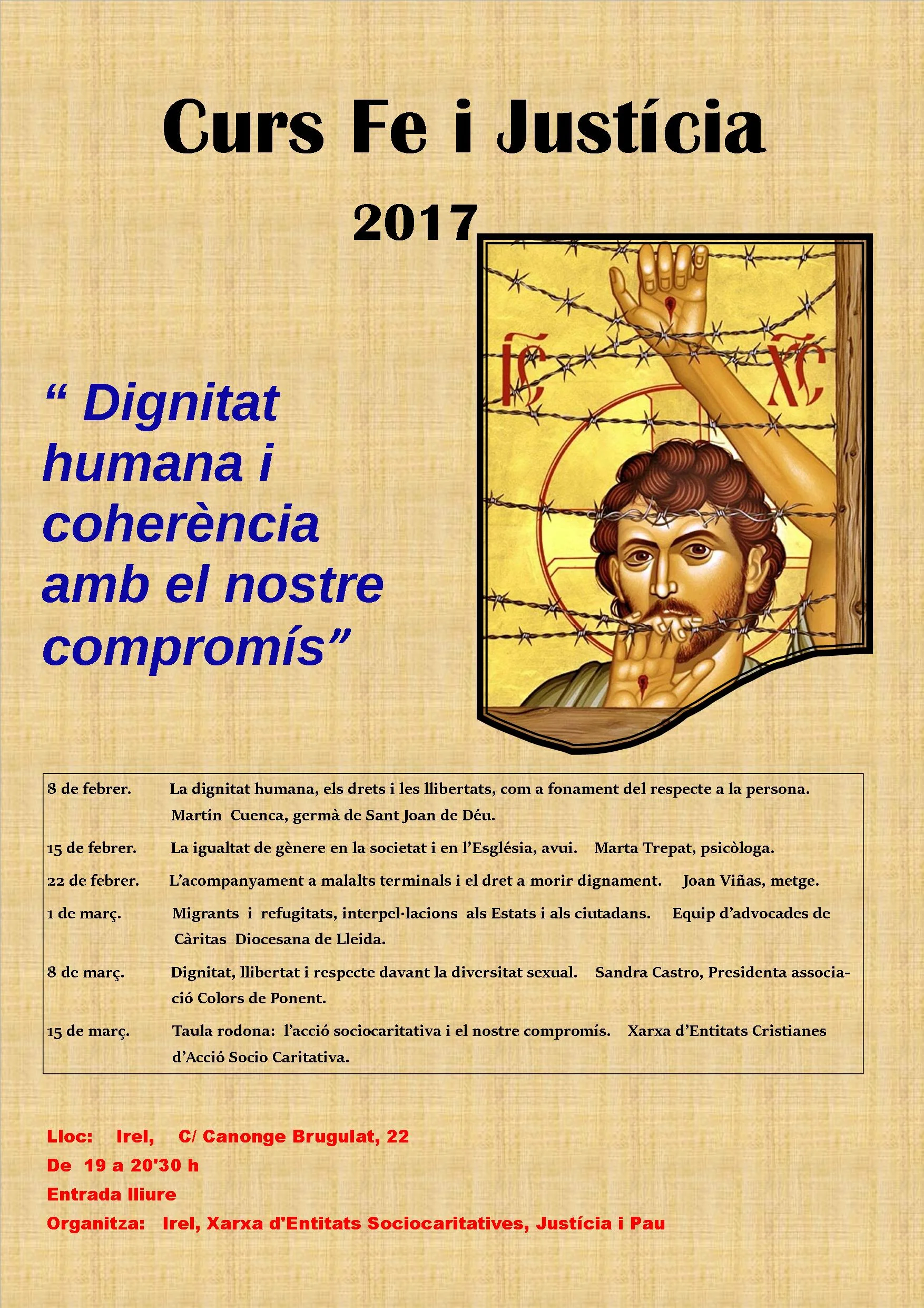 CURS DE FE I JUSTÍCIA, IREL