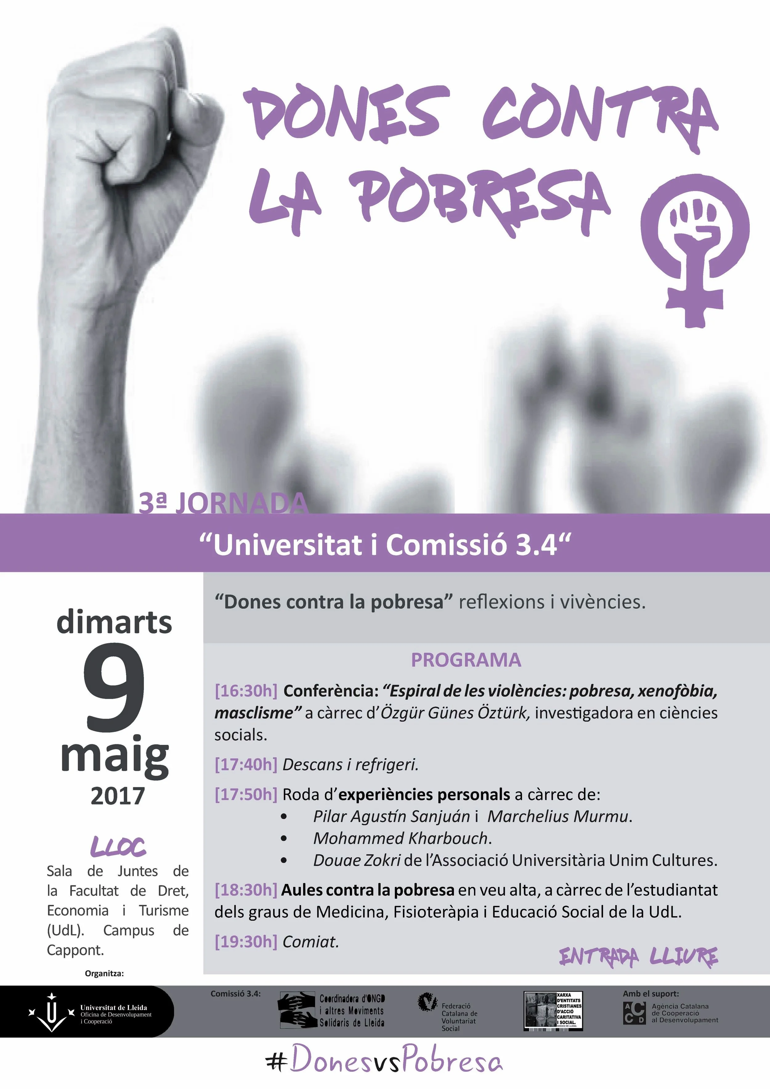 DONES CONTRA LA POBRESA  "UNIVERSITAT I COMISSIÓ 3.4"