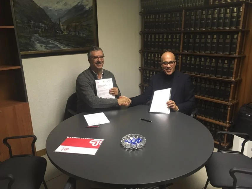 Firma de conveni entre COELL i Càritas Diocesana de Lleida.