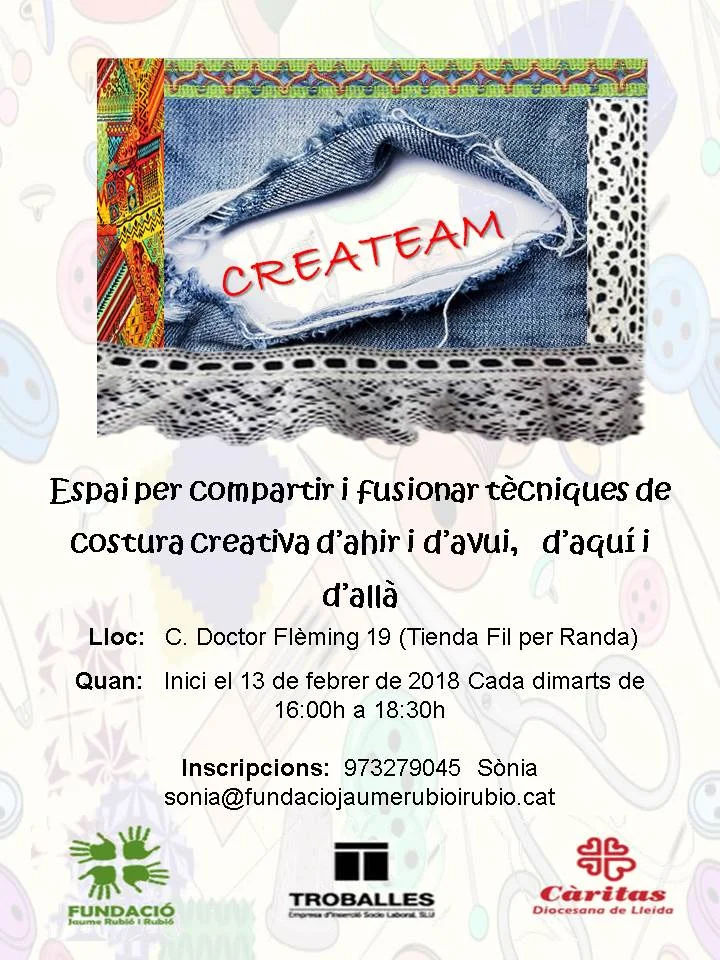 Taller de costura creativa a la botiga de comerç just 'Fil per Randa'