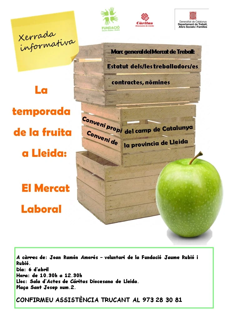 Xerrada Informativa sobre el treball en el camp