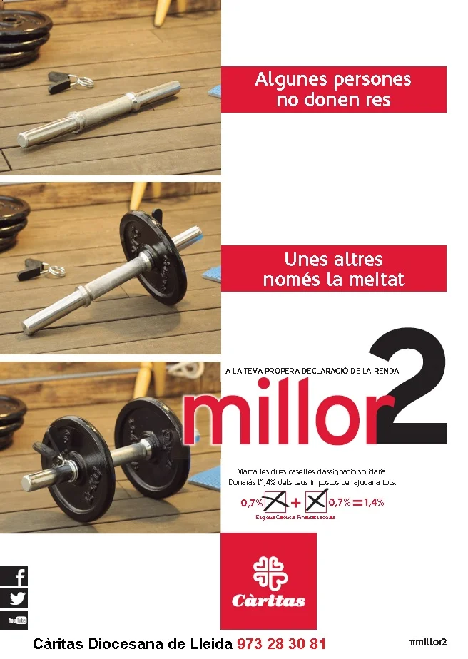 «Algunes persones no donen res. Altres només la meitat. MILLOR2 »