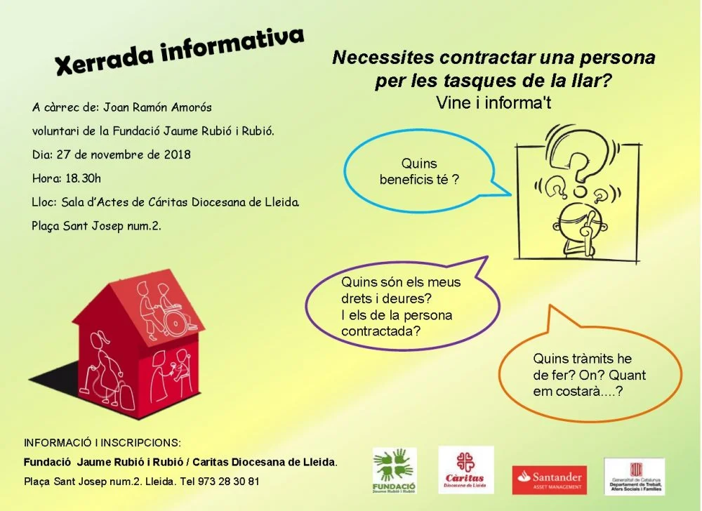 Xerrada per la contractació de treballadors/es a la llar.