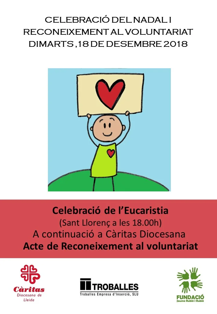 Celebració del Nadal a Càritas Diocesana de Lleida