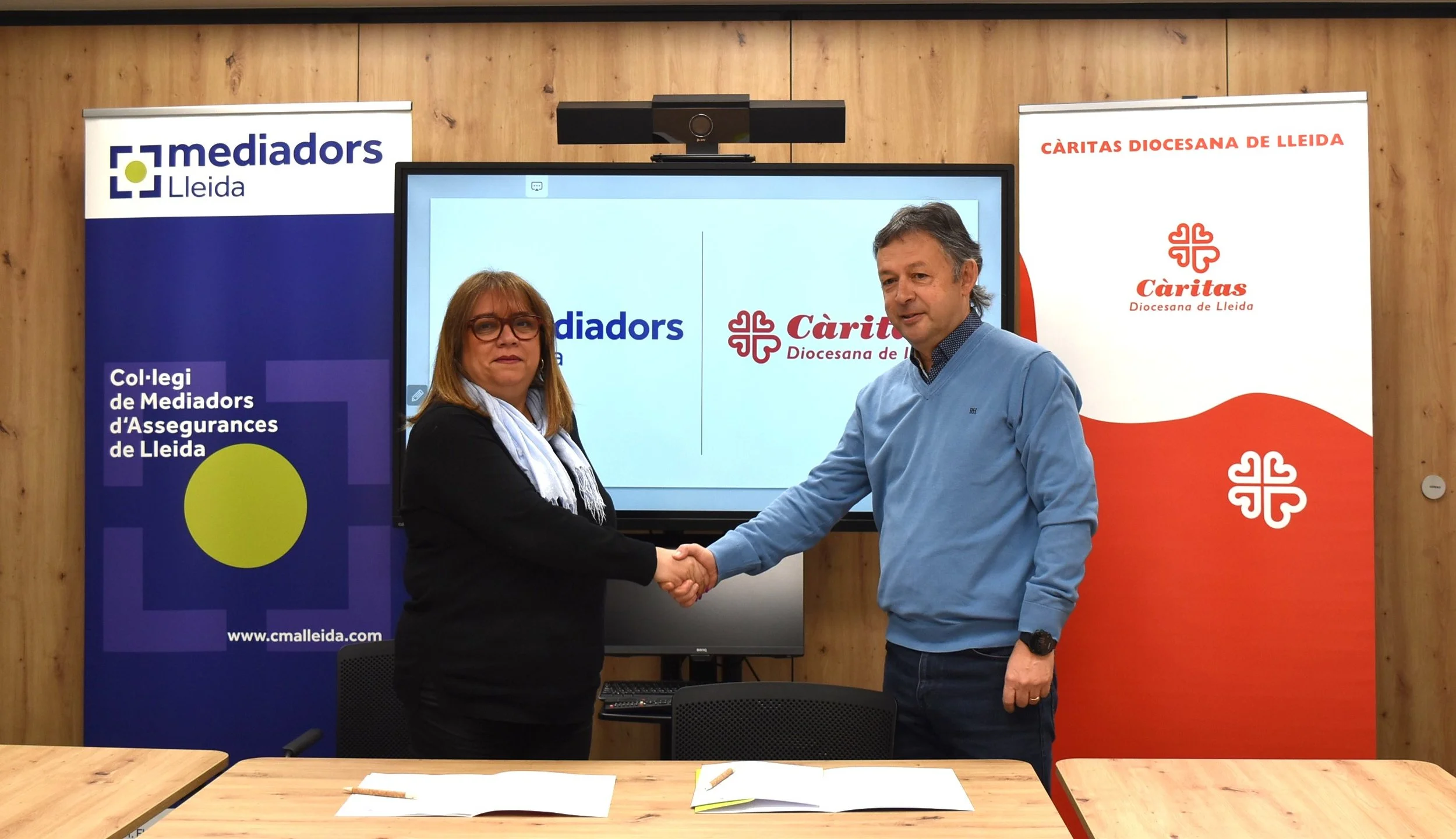 Unim esforços amb el Col·legi de Mediadors d'Assegurances de Lleida per millorar la vida dels més vulnerables