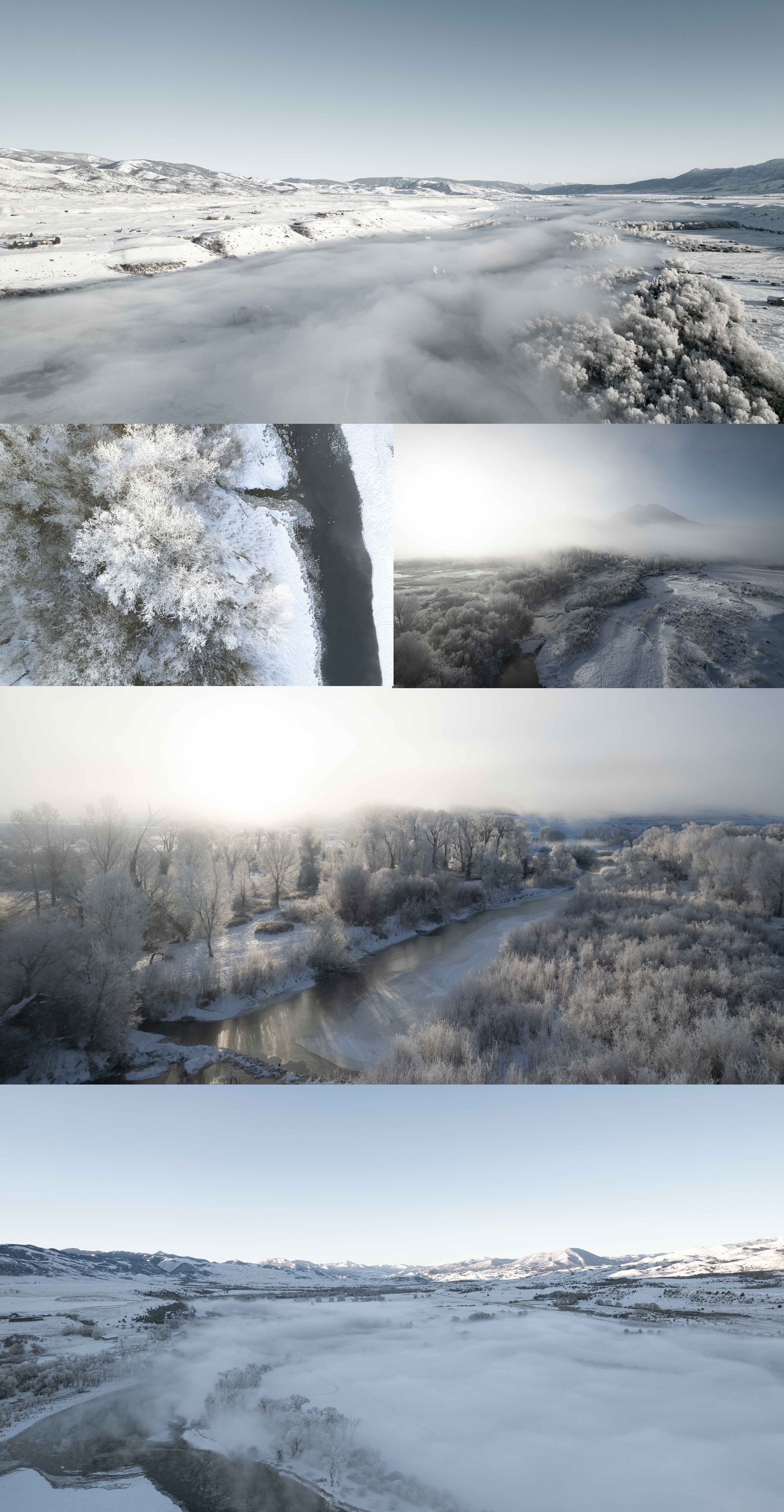 FROZEN YELLOWSTONE RIVER - MONTANA