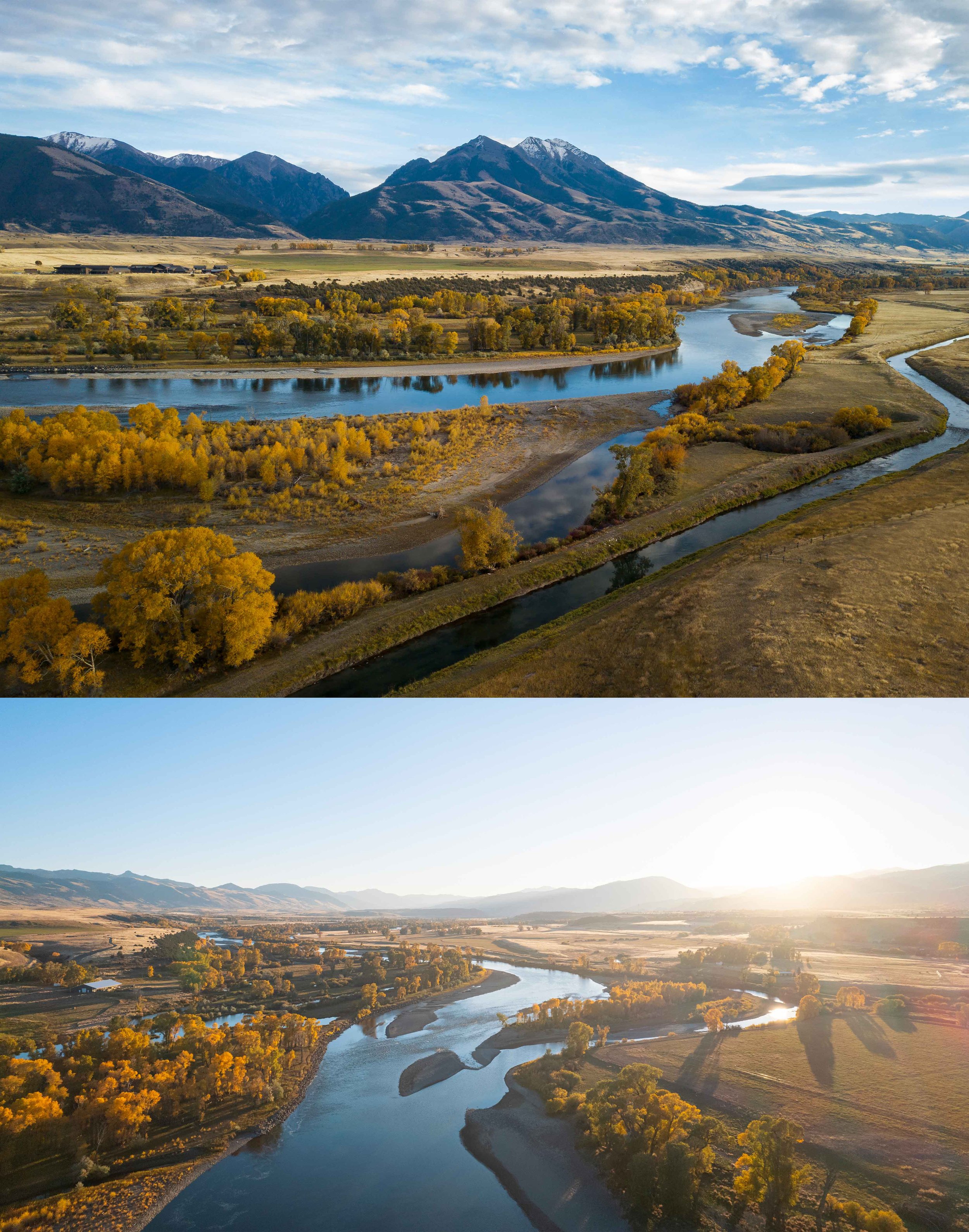 YELLOWSTONE RIVER FALL - EMIGRANT, MONTANA