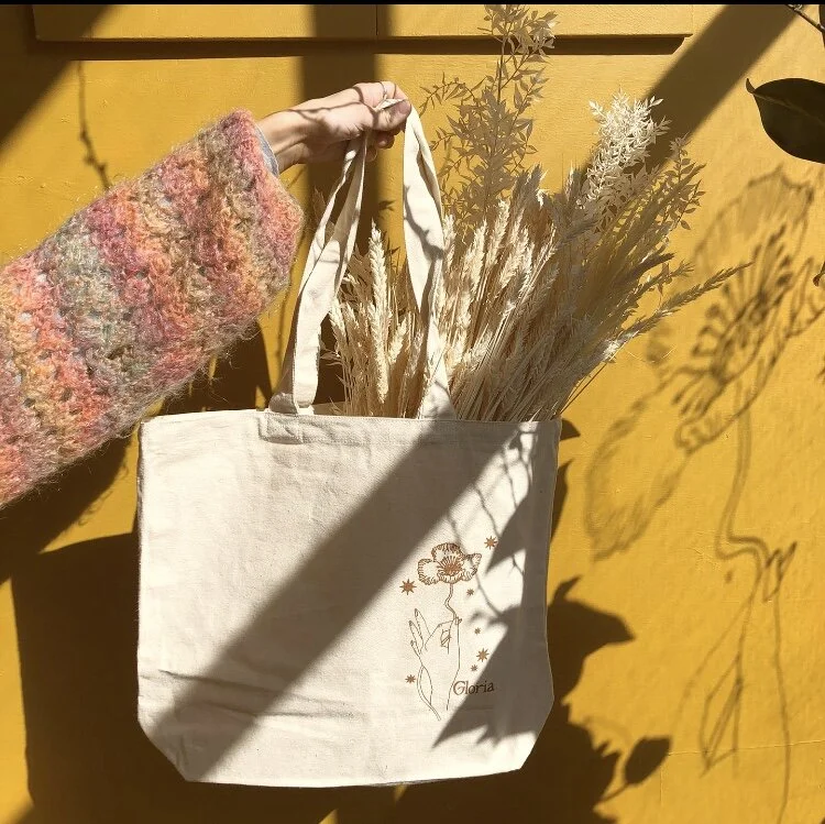 Large Cotton Gloria Tote Bag