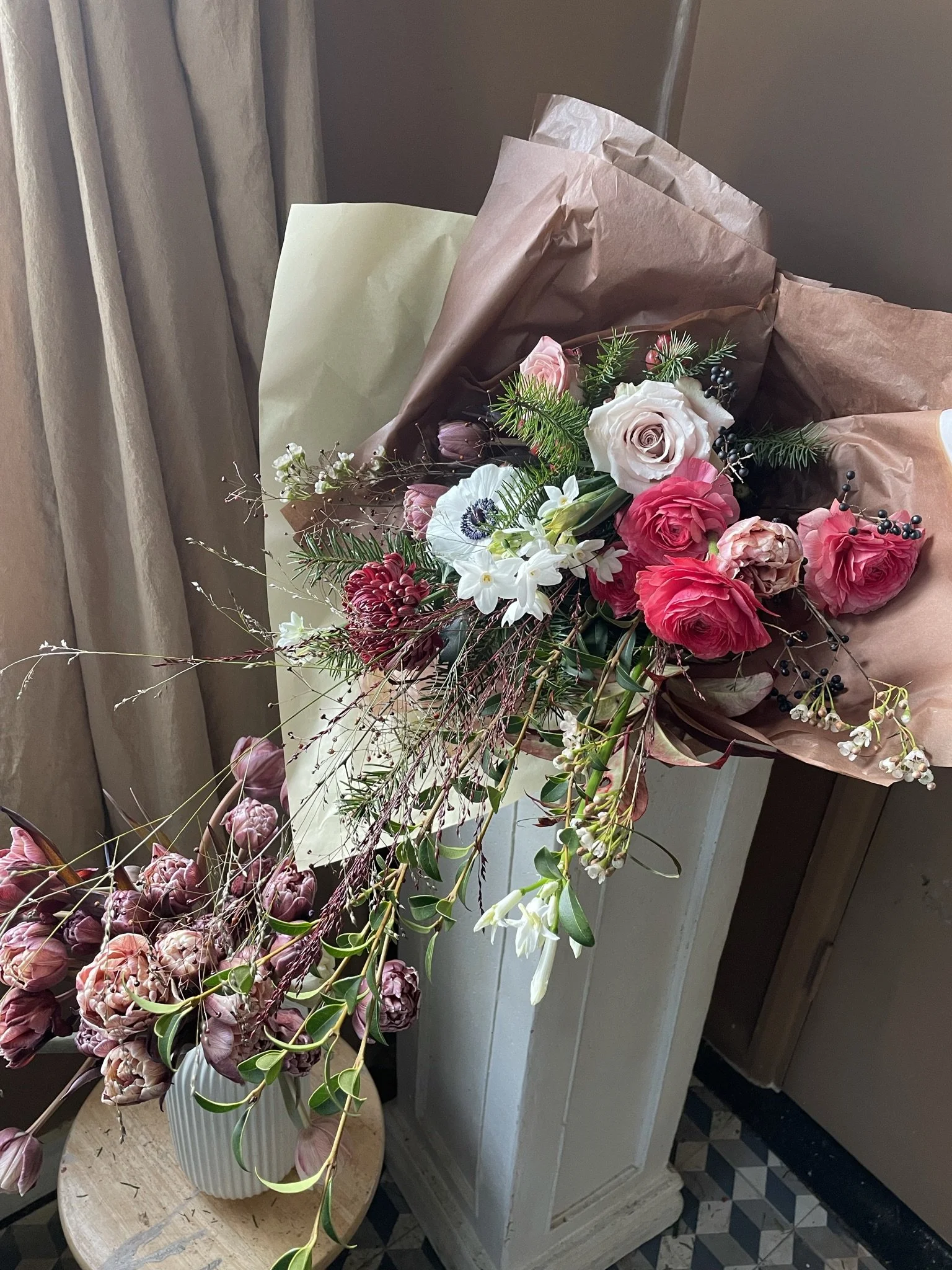 Collection of Flowers in Festive Colours