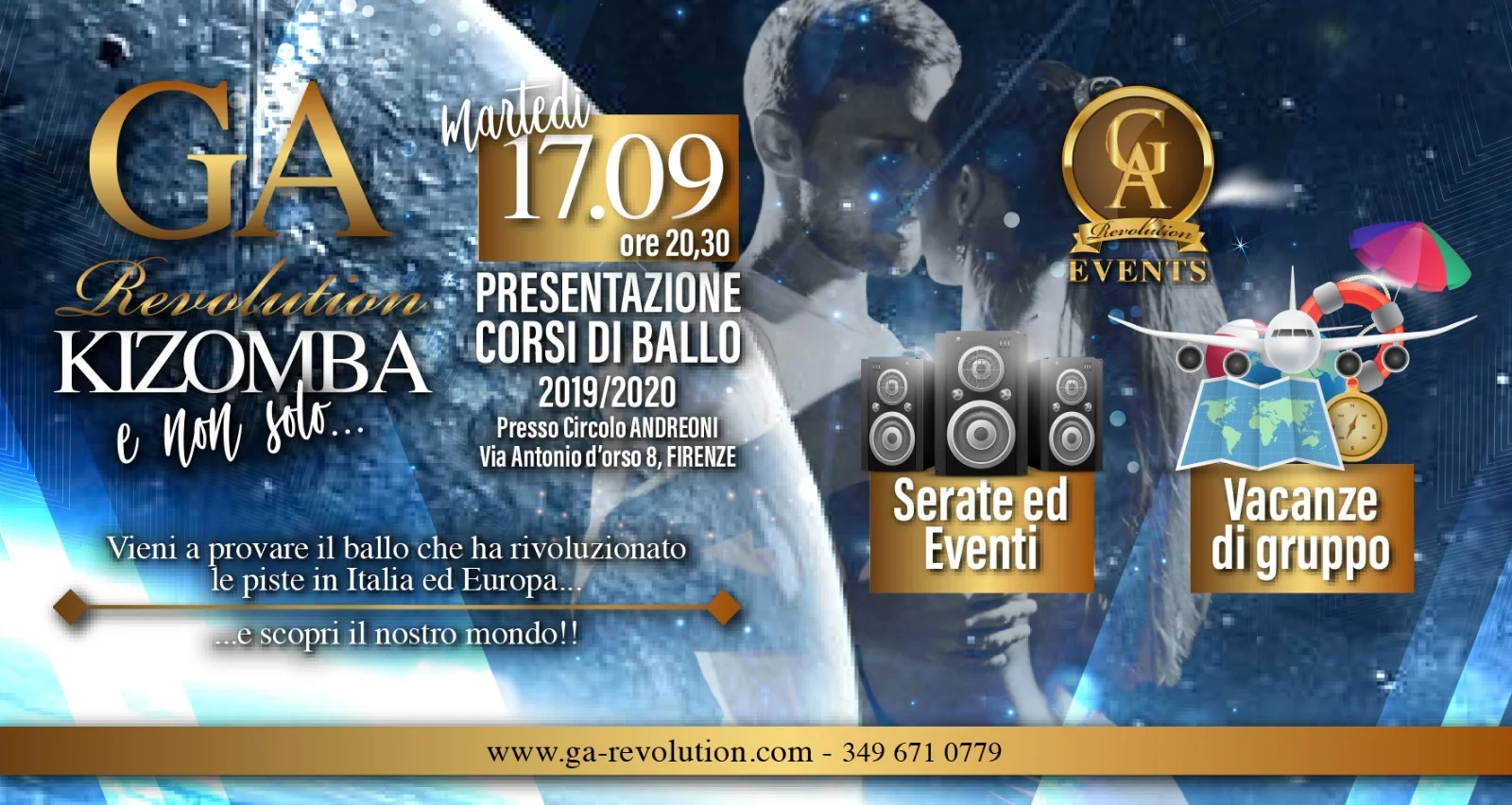 ...la grande attesa è finita! Open Day - Martedì 17/09 - Presentazione Corsi di Kizomba, Partners, Eventi &amp; Serate... al via la grande Stagione 2019/2020