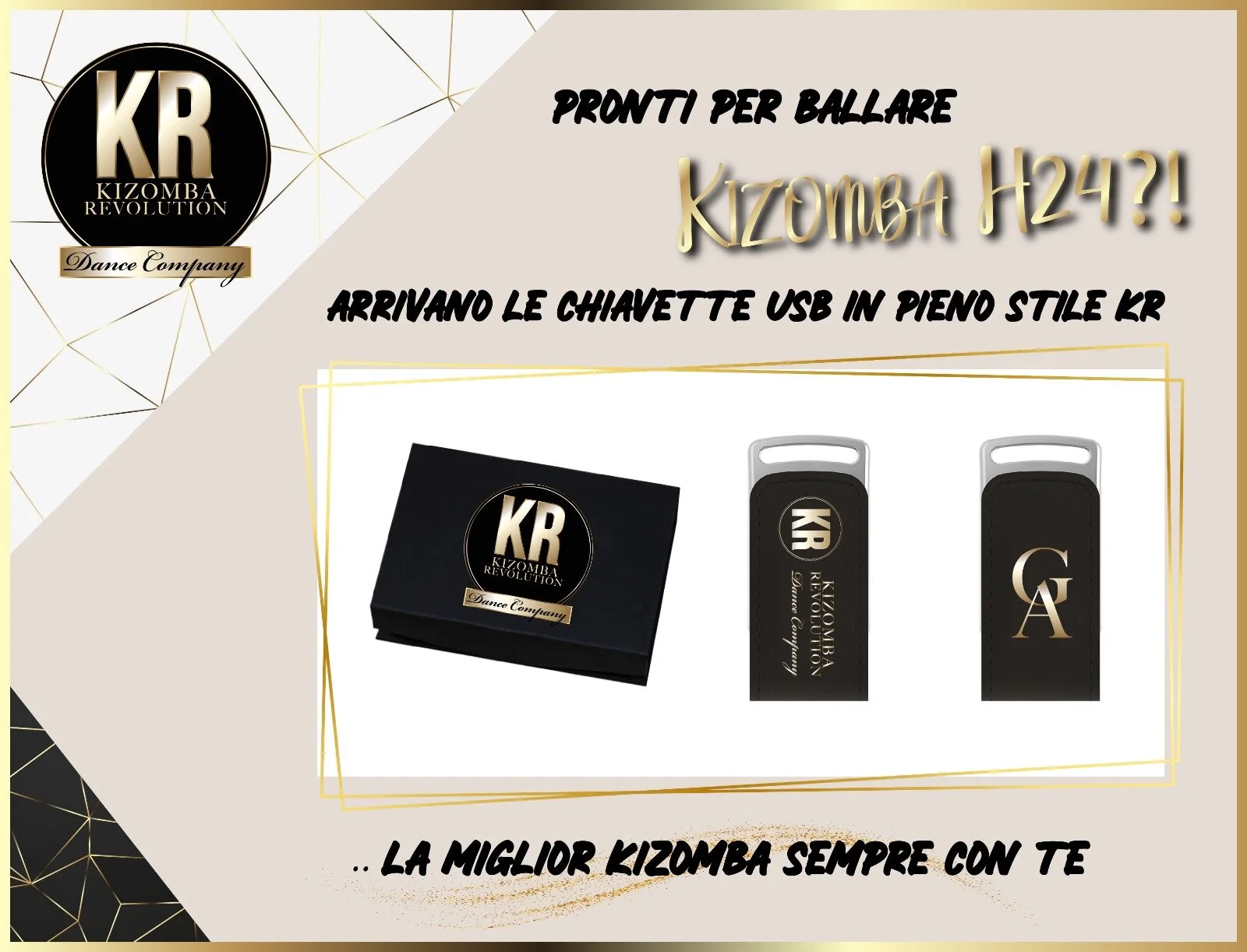 ...arriva la grande novità: la chiavetta-portachiavi USB, mai più senza la miglior selezione musicale targata KR! 