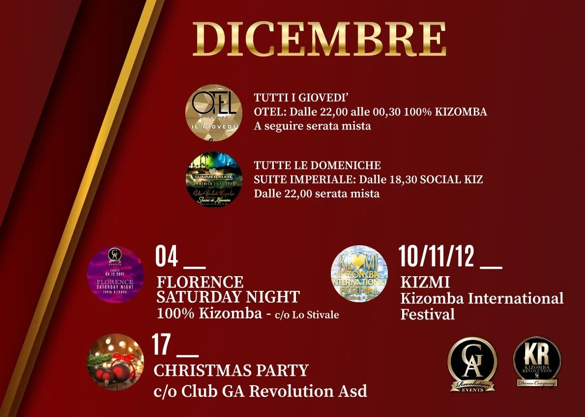 ...vento di grandi iniziative, ecco voi in anteprima il calendario dei prossimi appuntamenti!