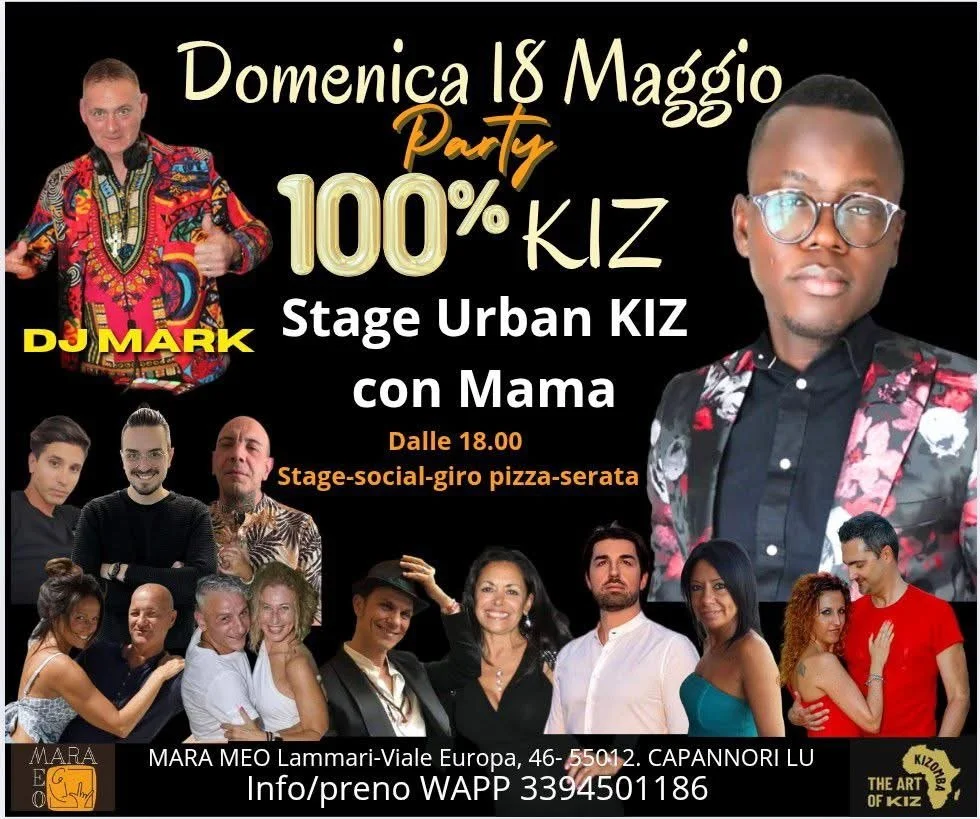 ...Domenica 18 Maggio, in trasferta al "Marameo" per una serata 100% Kizomba!