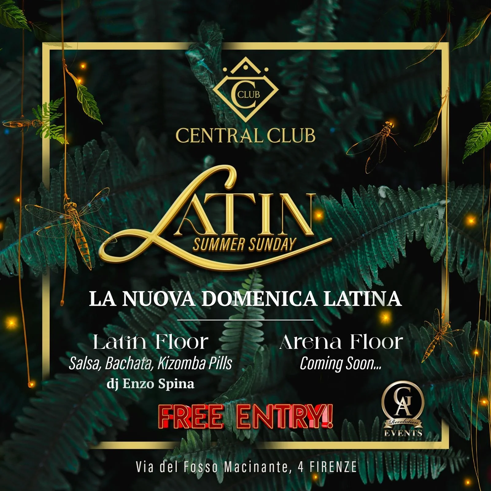Domenica 15 Giugno è Latin Summer Sunday! La movida latina approda nell'elegante contesto del Central Club!