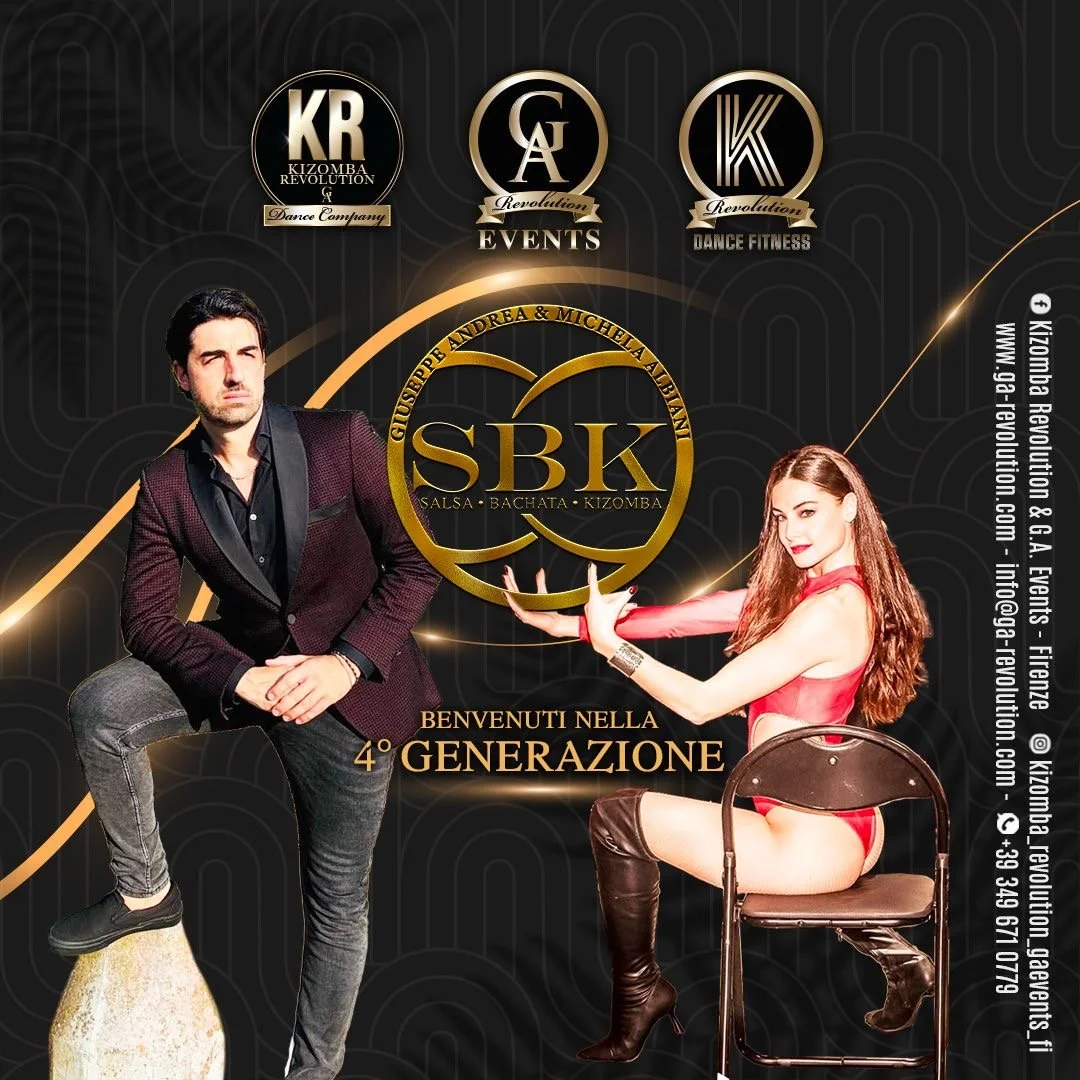 Nuovi Corsi di Ballo 2025/2026: la Stagione del Progetto "SBK" e della Nuova Metodologia didattica in Kizomba! Lezioni di prova dall'8 al 10 Settembre 2025!