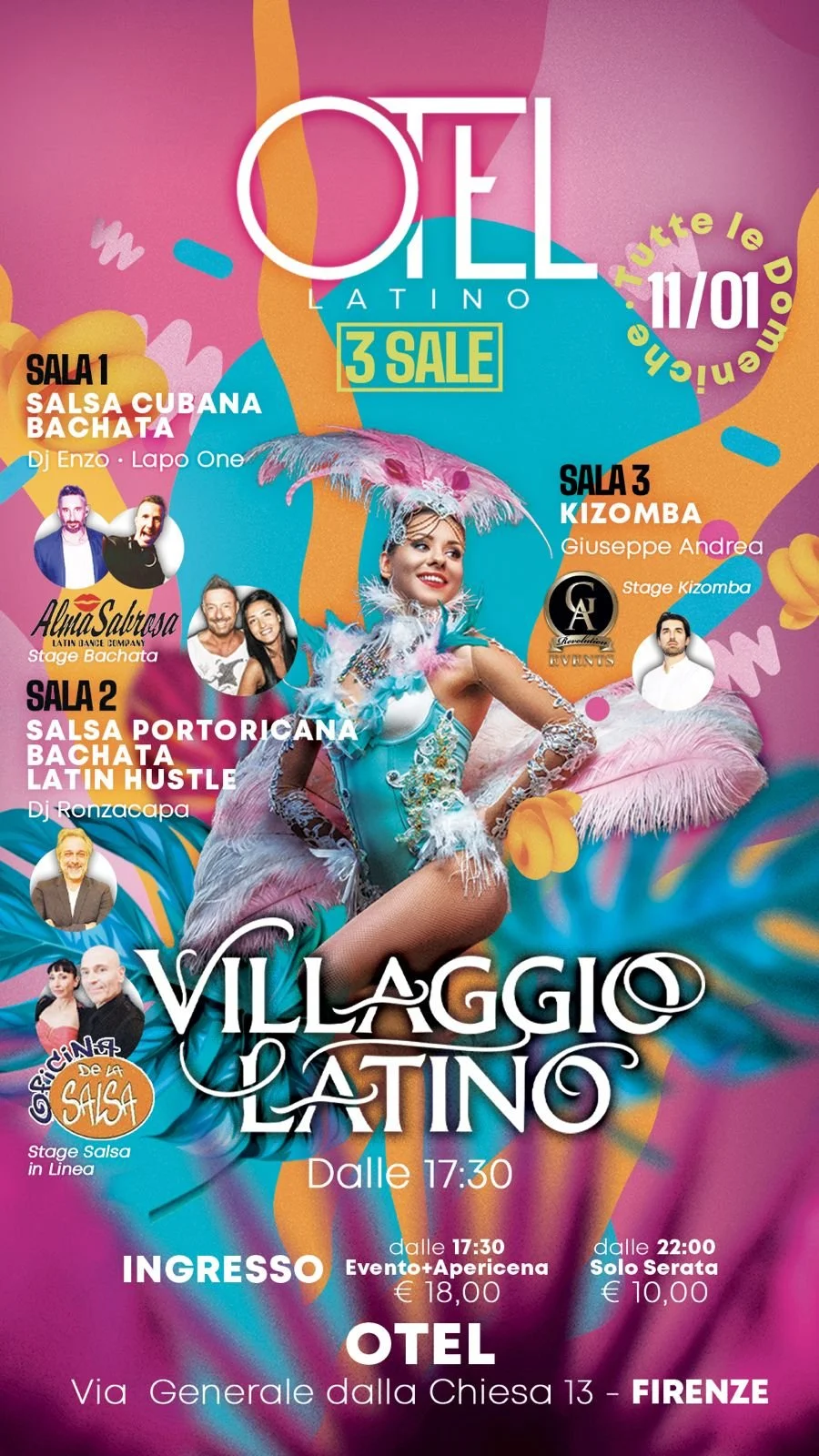 L'Otel si trasforma in un incredibile Villaggio Latino a 3 Piste: si balla già dal pomeriggio con Privè 100% Kizomba!