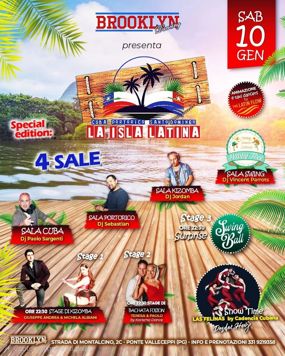 ...Sabato 10 Gennaio: una notte da 4 piste a Perugia, con Stage e sala 100% Kizomba carica di energia!