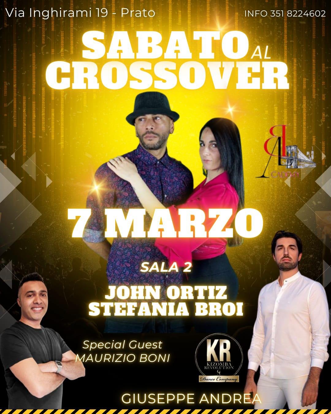 ...Sabato 7 Marzo: faremo visita al Crossover per una serata in doppia pista... con sala 100% Kizomba!